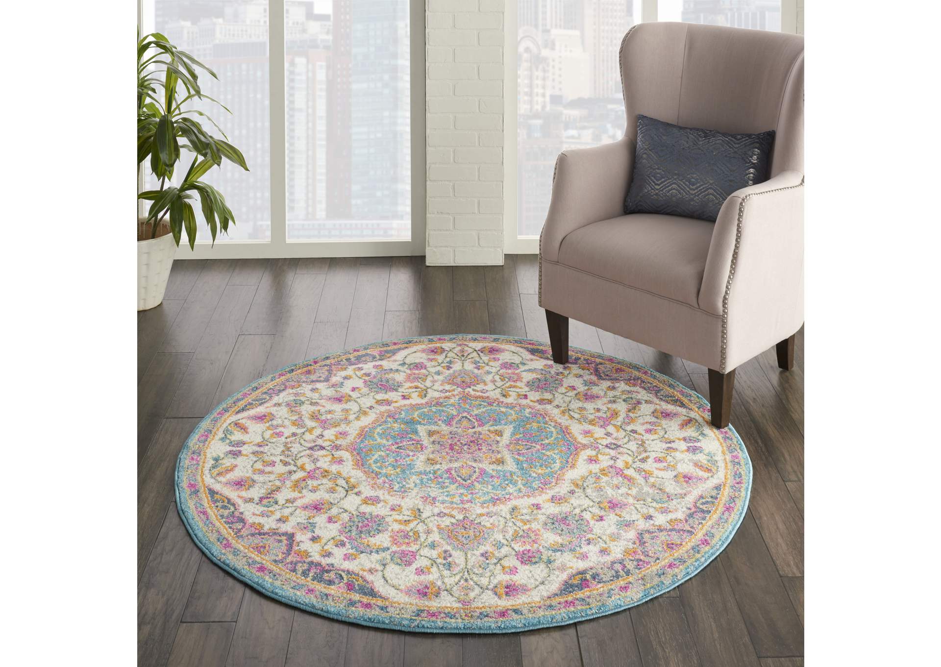 Nourison Passion Bohemian Ivory Multi Colored Area Rug,Nourison