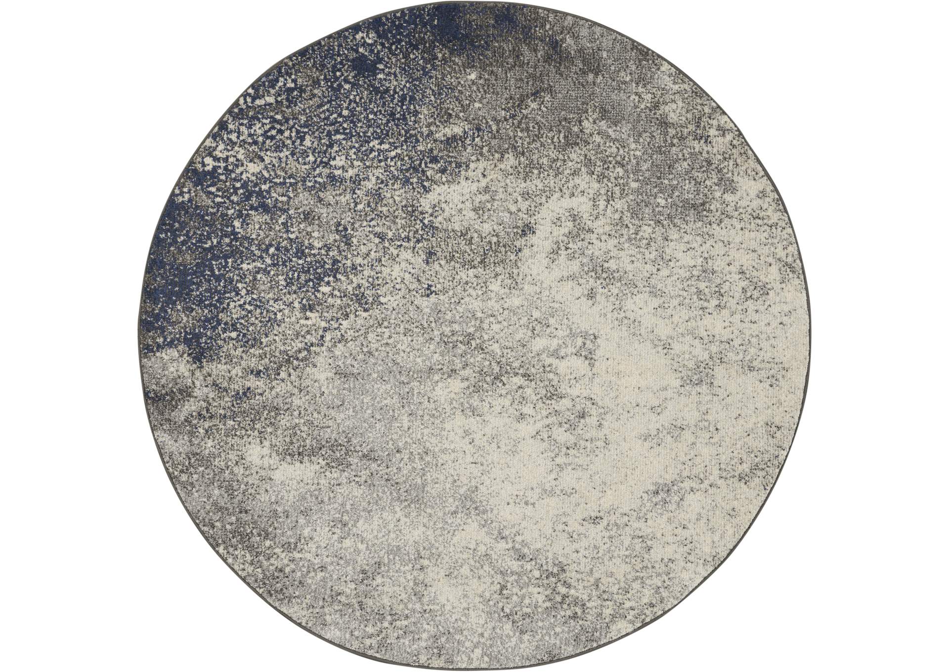 Nourison Passion 5' Round Charcoal and Ivory Area Rug,Nourison
