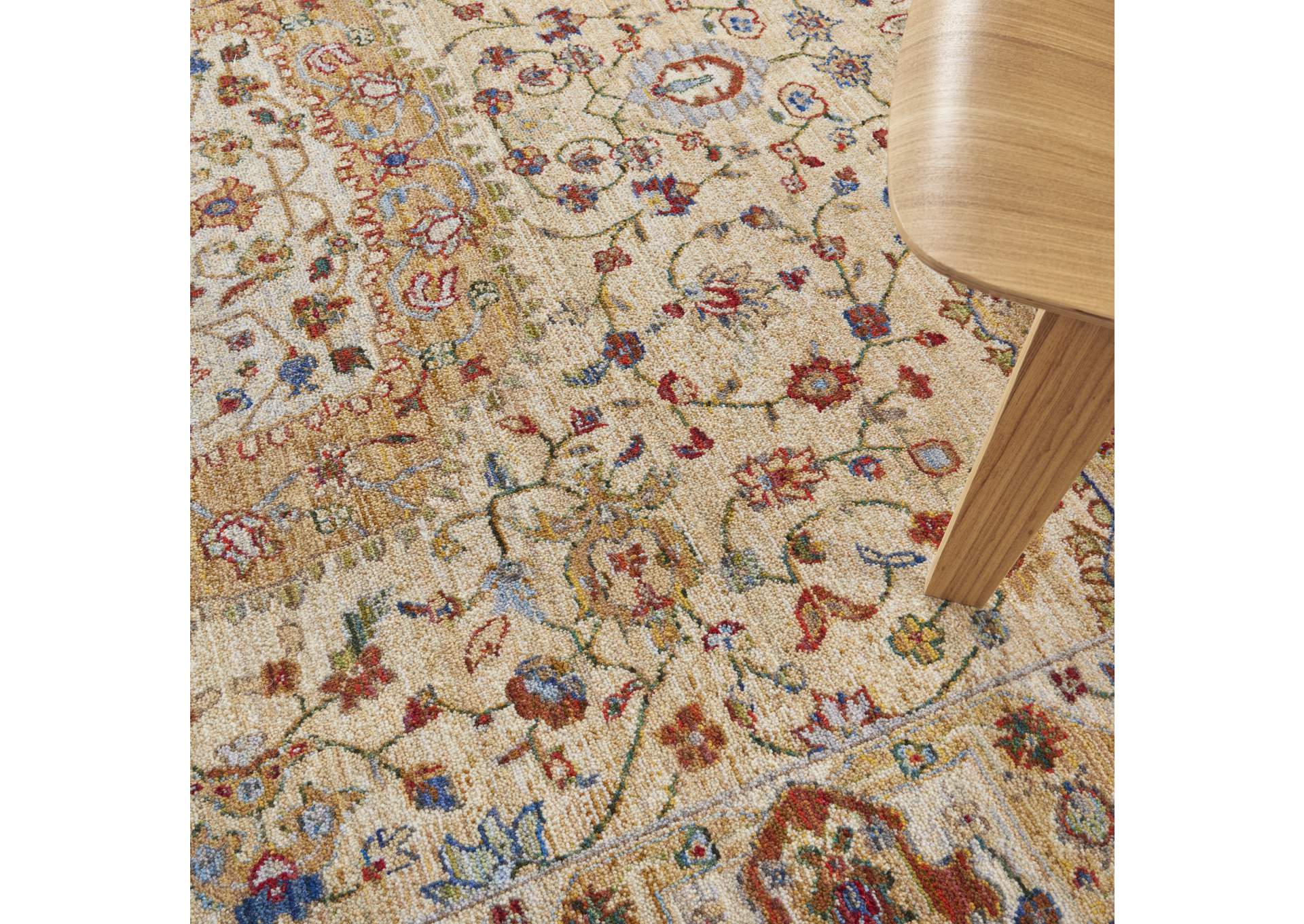 Nourison Majestic 9'x12' Light Orange Multicolor Persian Area Rug,Nourison