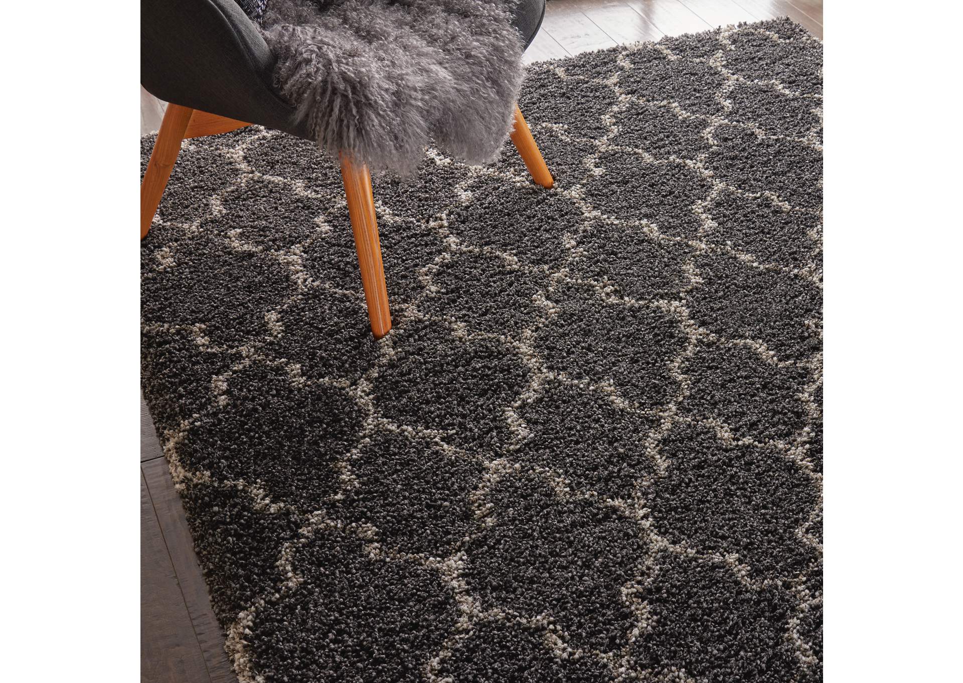 Nourison Amore AMOR2 Black 5'x8' Area Rug,Nourison