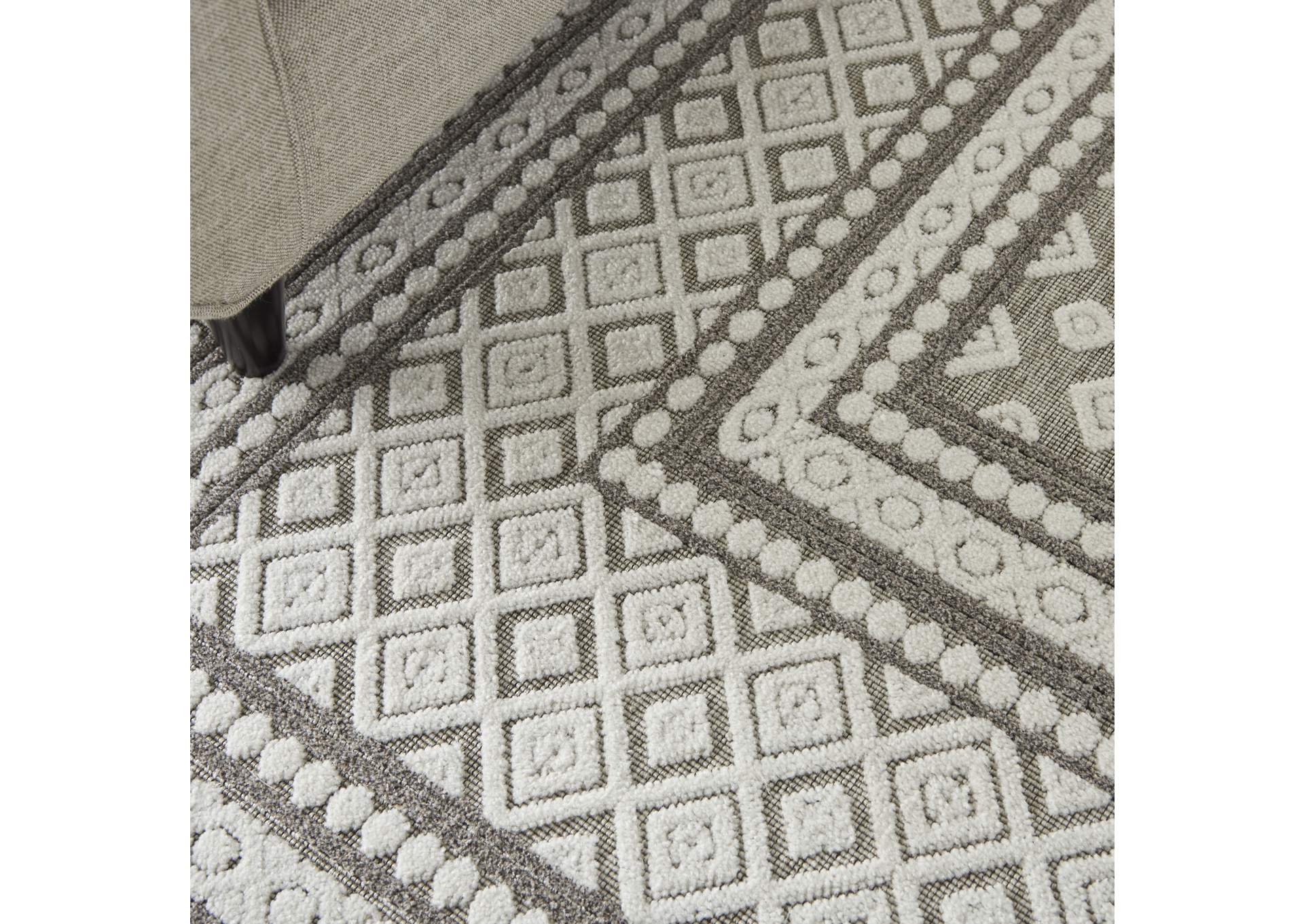 Nourison Key Largo 4'x6' Light Grey Area Rug,Nourison