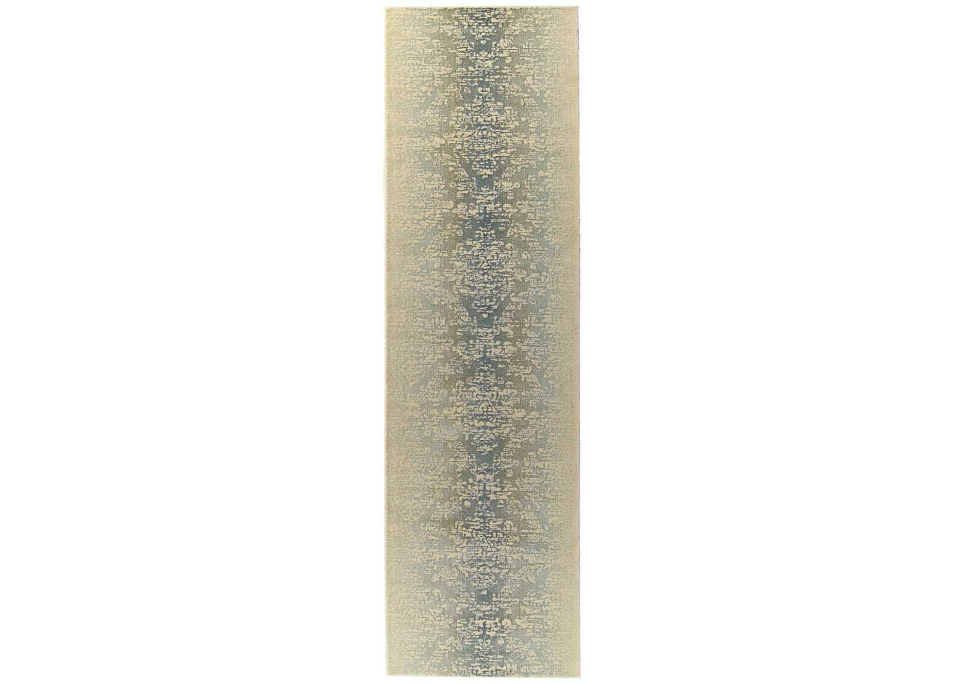 Nourison Luminance LUM03 Grey 8' Runner Hallway Rug,Nourison