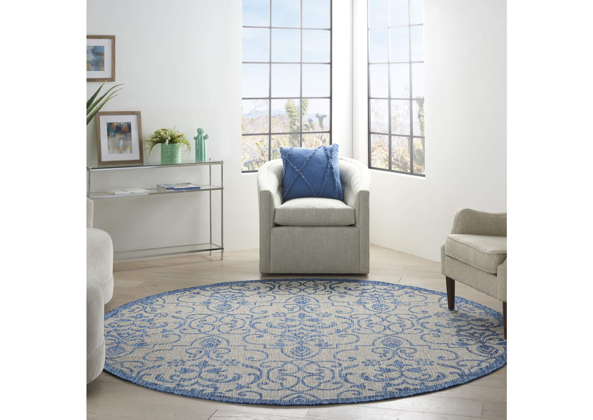 Nourison Country Side 8' Round Area Rug,Nourison