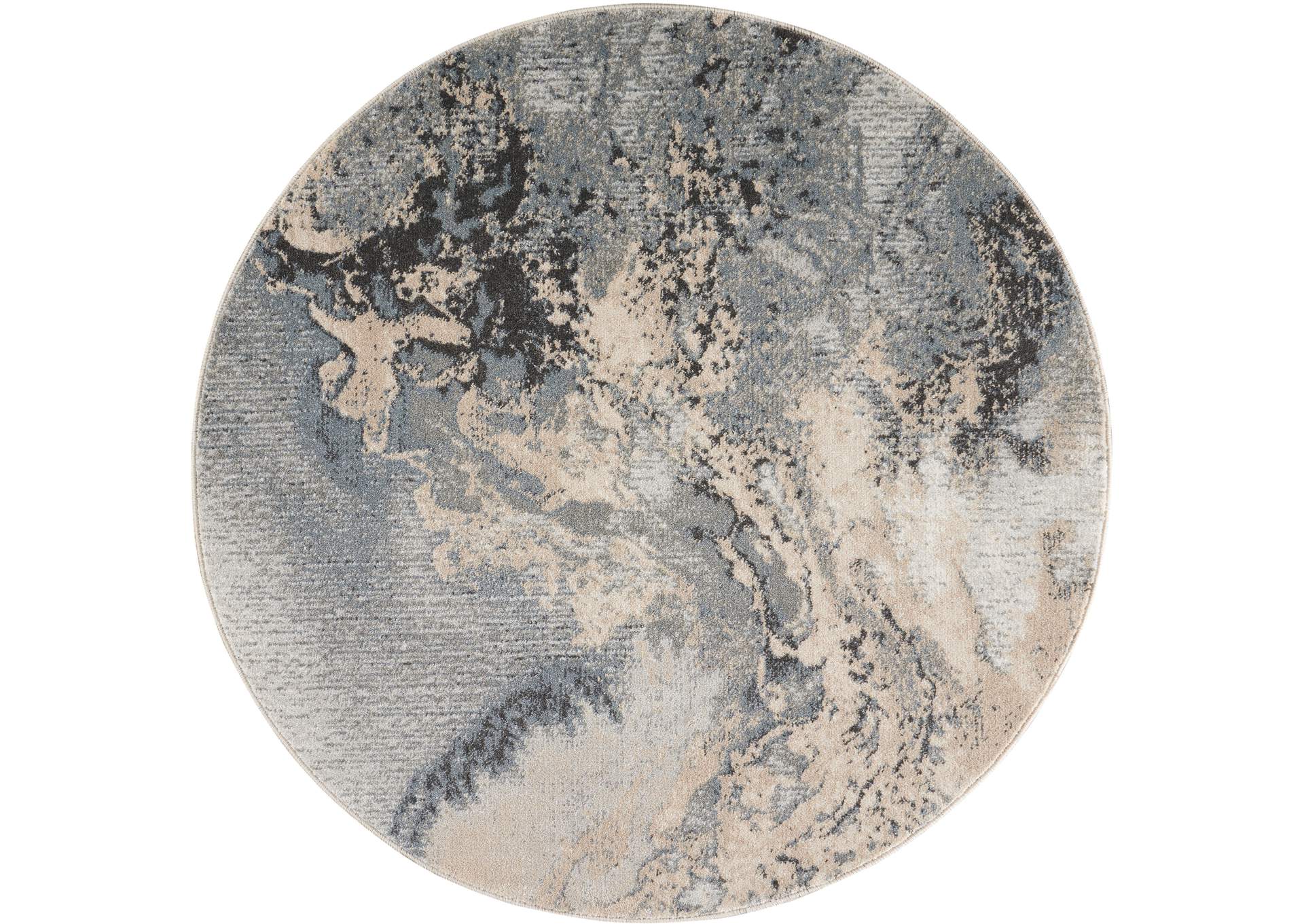 Nourison Maxell MAE08 Grey 5' Round Area Rug,Nourison