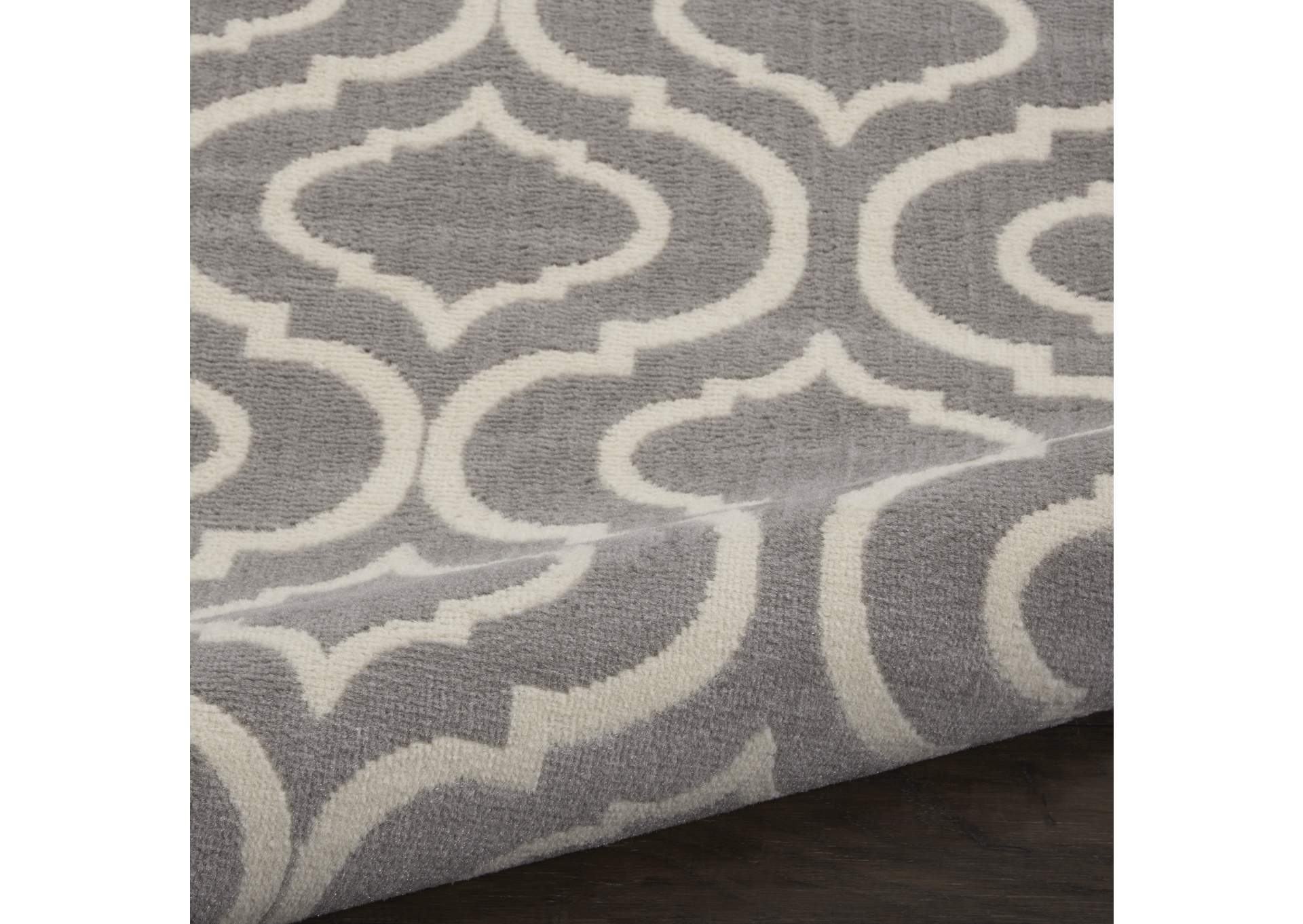 Nourison Jubilant 2' x 4' Small Grey Trellis Area Rug,Nourison