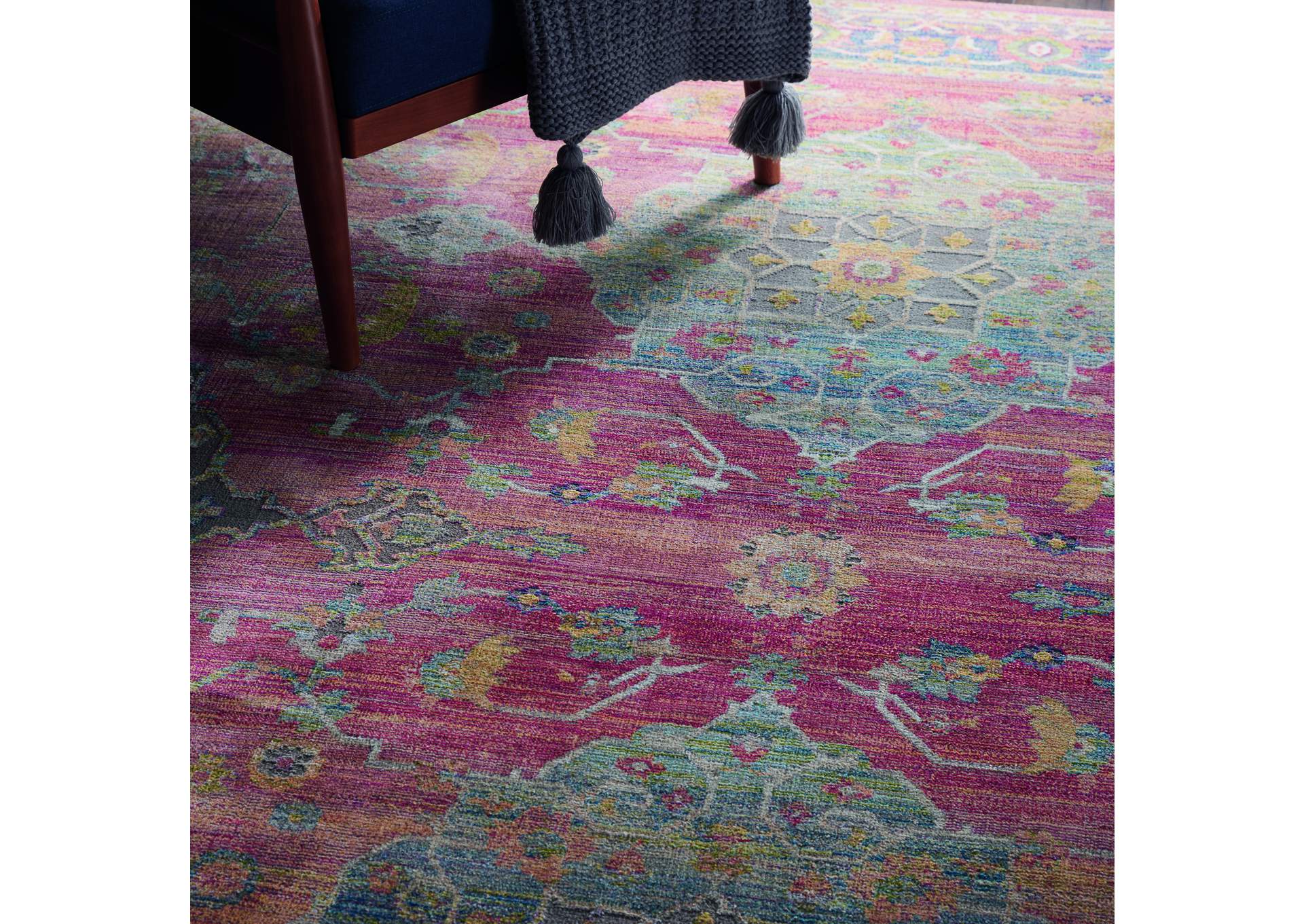 Nourison Ankara Global ANR01 Multicolor 8'x10' Large Low-pile Rug,Nourison