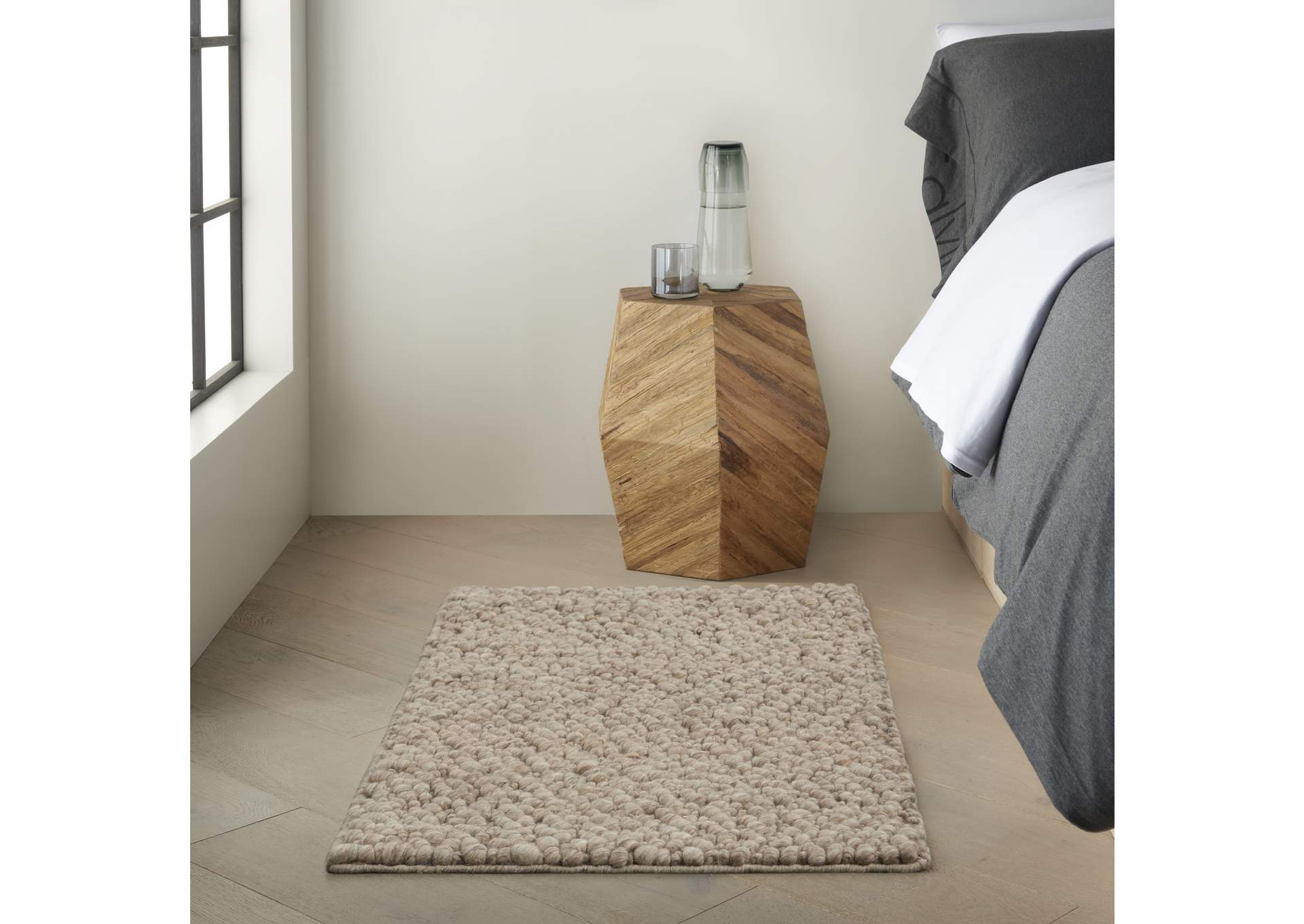 Calvin Klein Ck940 Riverstone 2'x3' Mocha Area Rug,Nourison