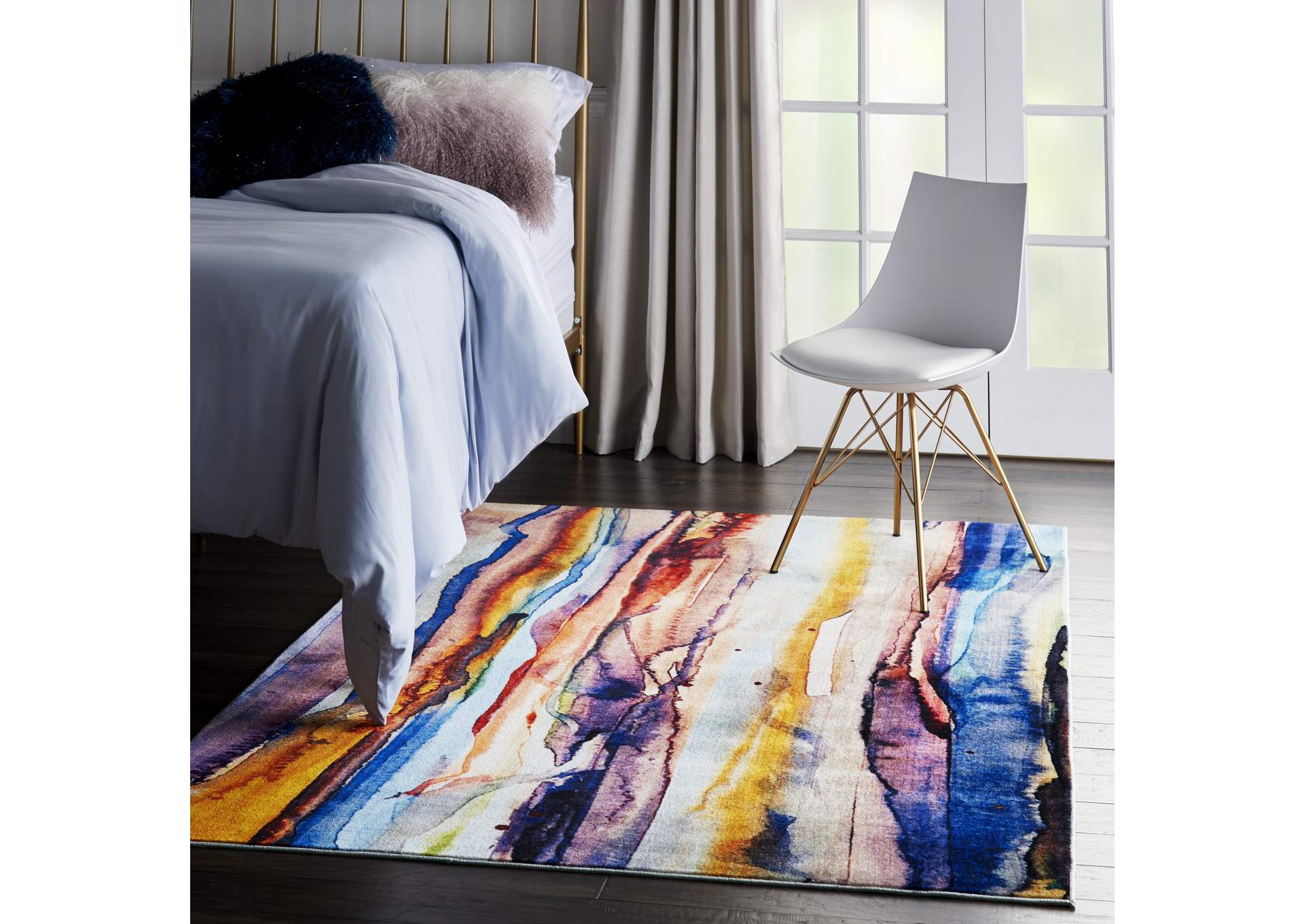 Nourison Le Reve LER01 Multicolor 5'x7' PhotoReal Area Rug,Nourison