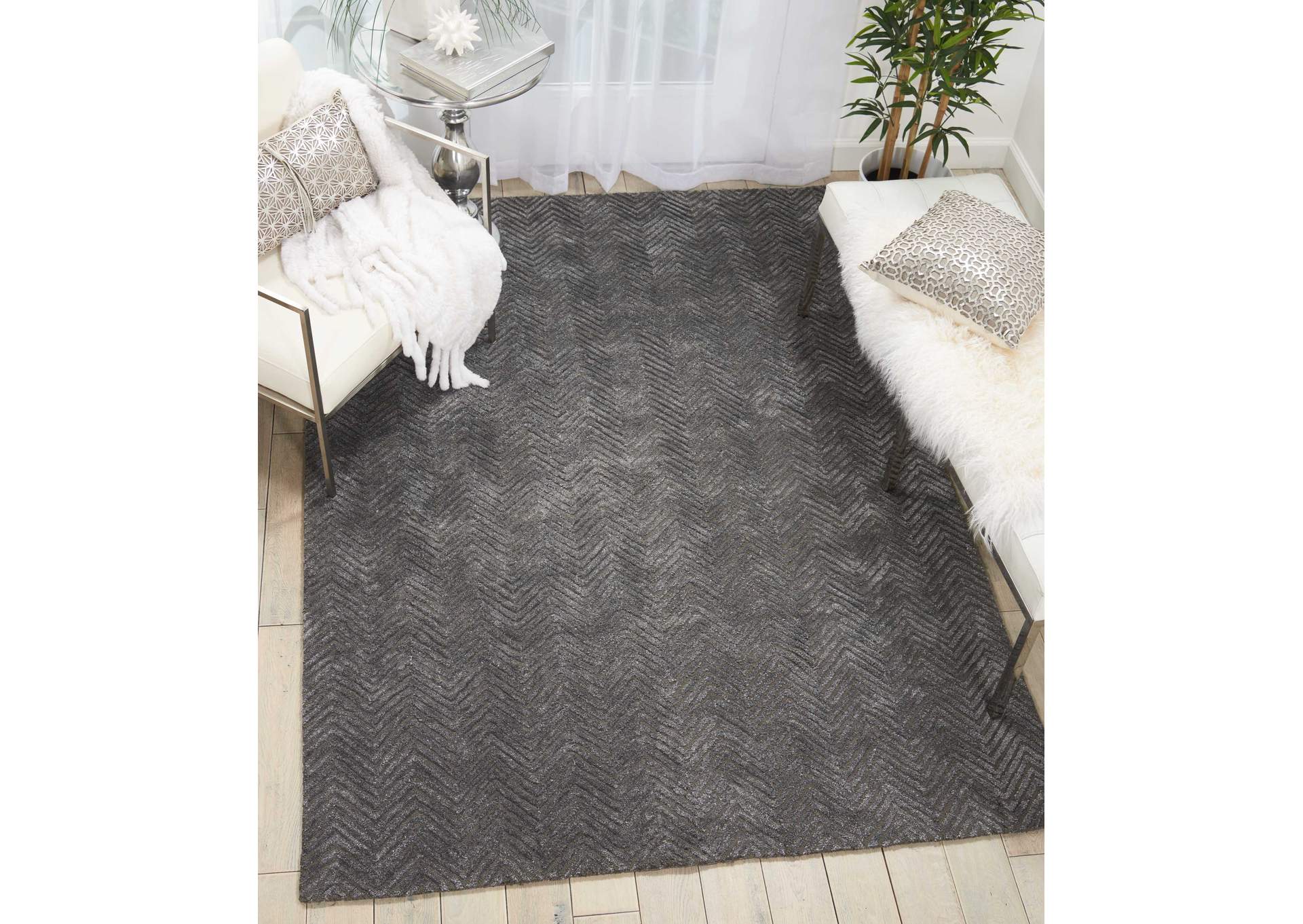 Nourison Deco Mod DEC03 Grey 10'x13' Oversized Rug,Nourison