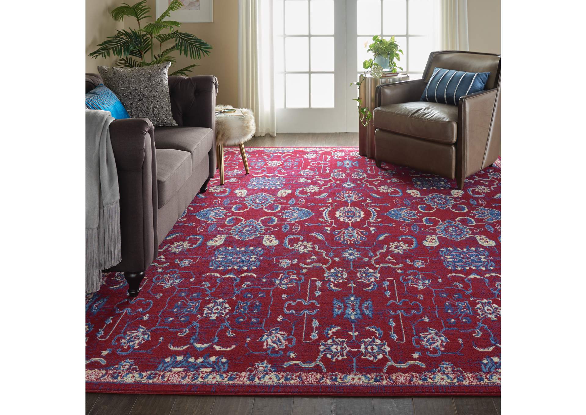 Nourison Grafix GRF36 Red 8'x10' Large Rug,Nourison