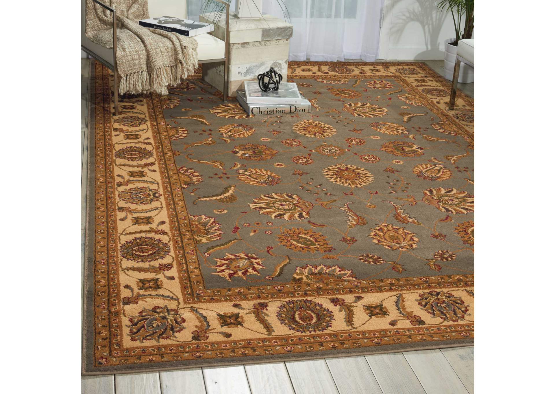 Nourison Paramount PAR09 Blue 5'x7' Area Rug,Nourison