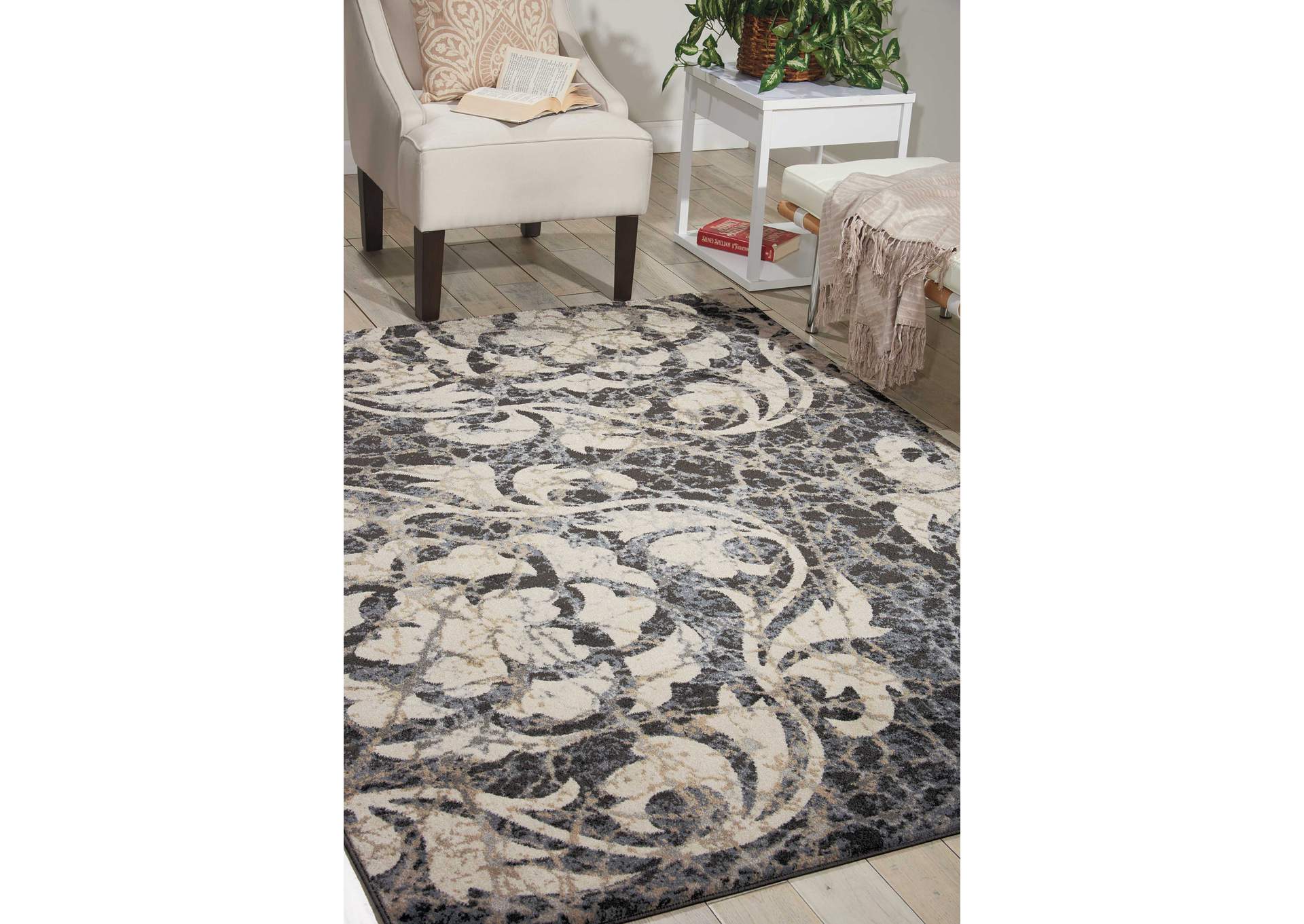 Nourison Maxell MAE10 Grey 5'x7' Area Rug,Nourison