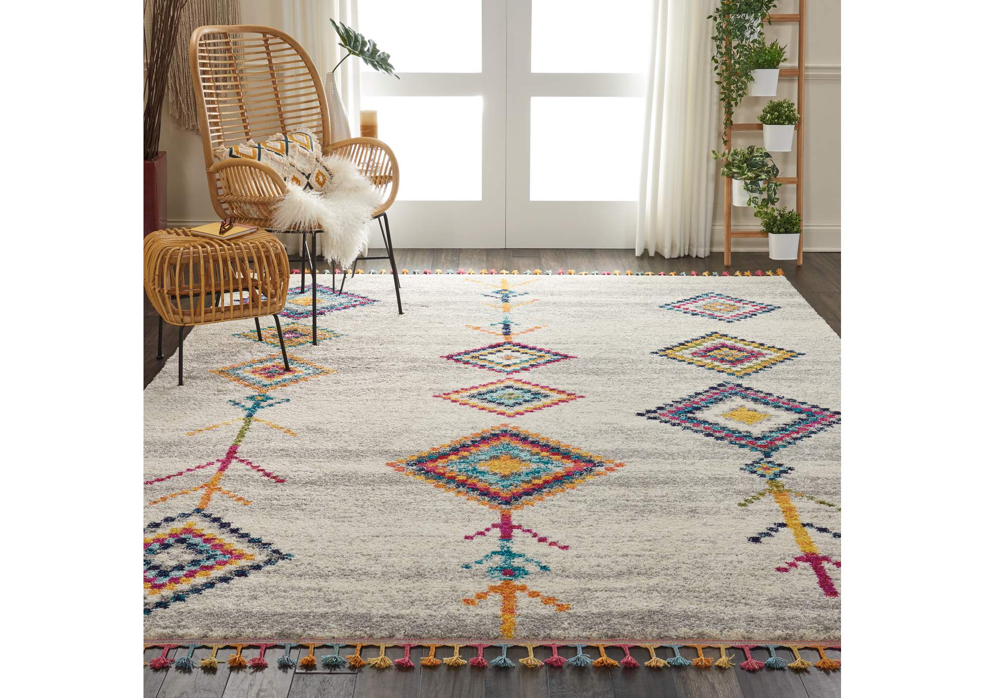 Nourison Nomad NMD04 Grey Multicolor 8'x11' Oversized Rug,Nourison