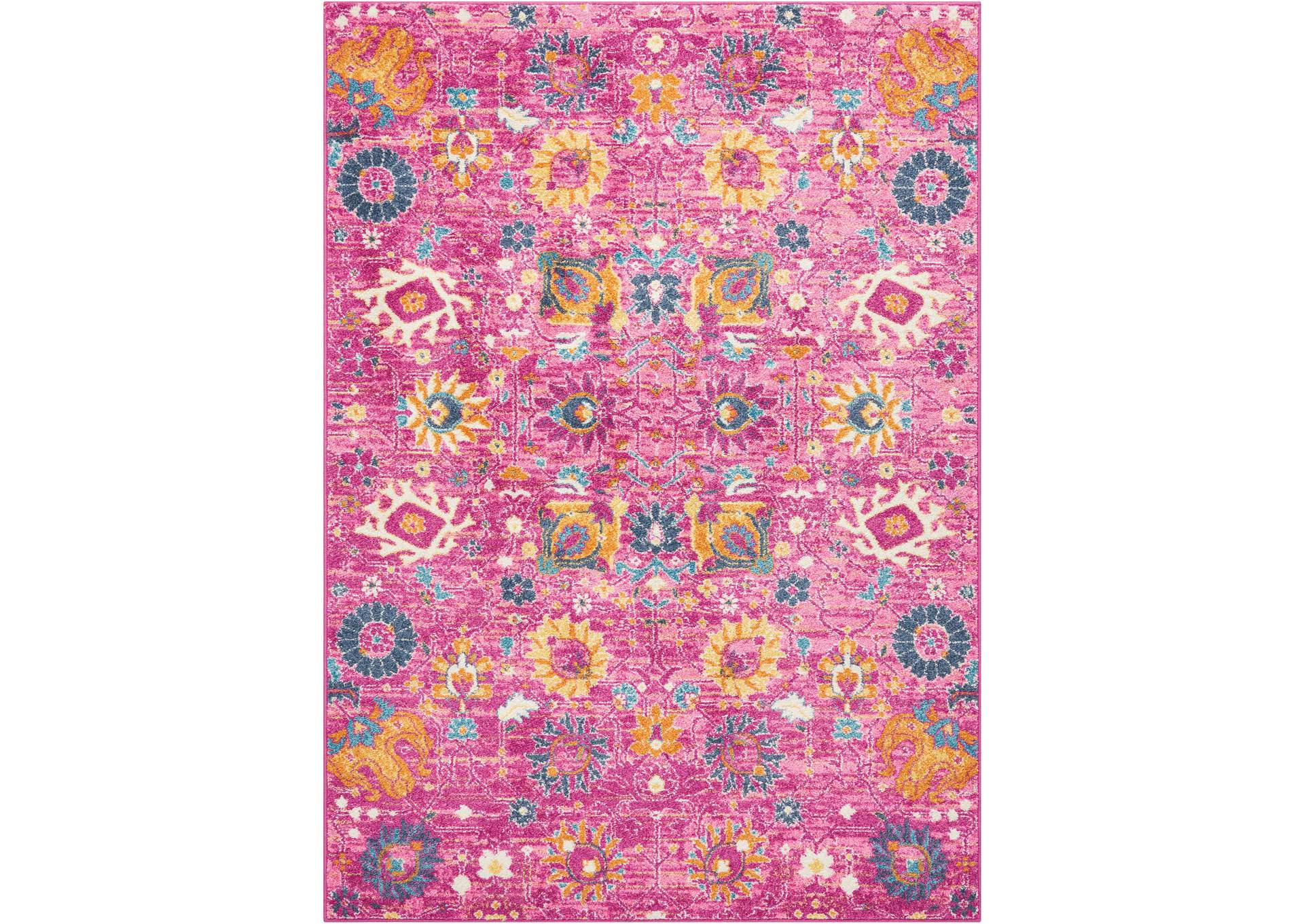 Nourison Passion PSN01 Pink 7'x10' Large Rug,Nourison