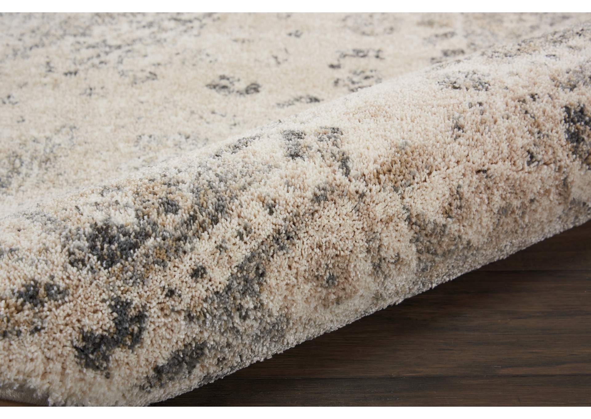 Nourison Fusion FSS11 Grey 5'x7' Farmhouse Area Rug,Nourison