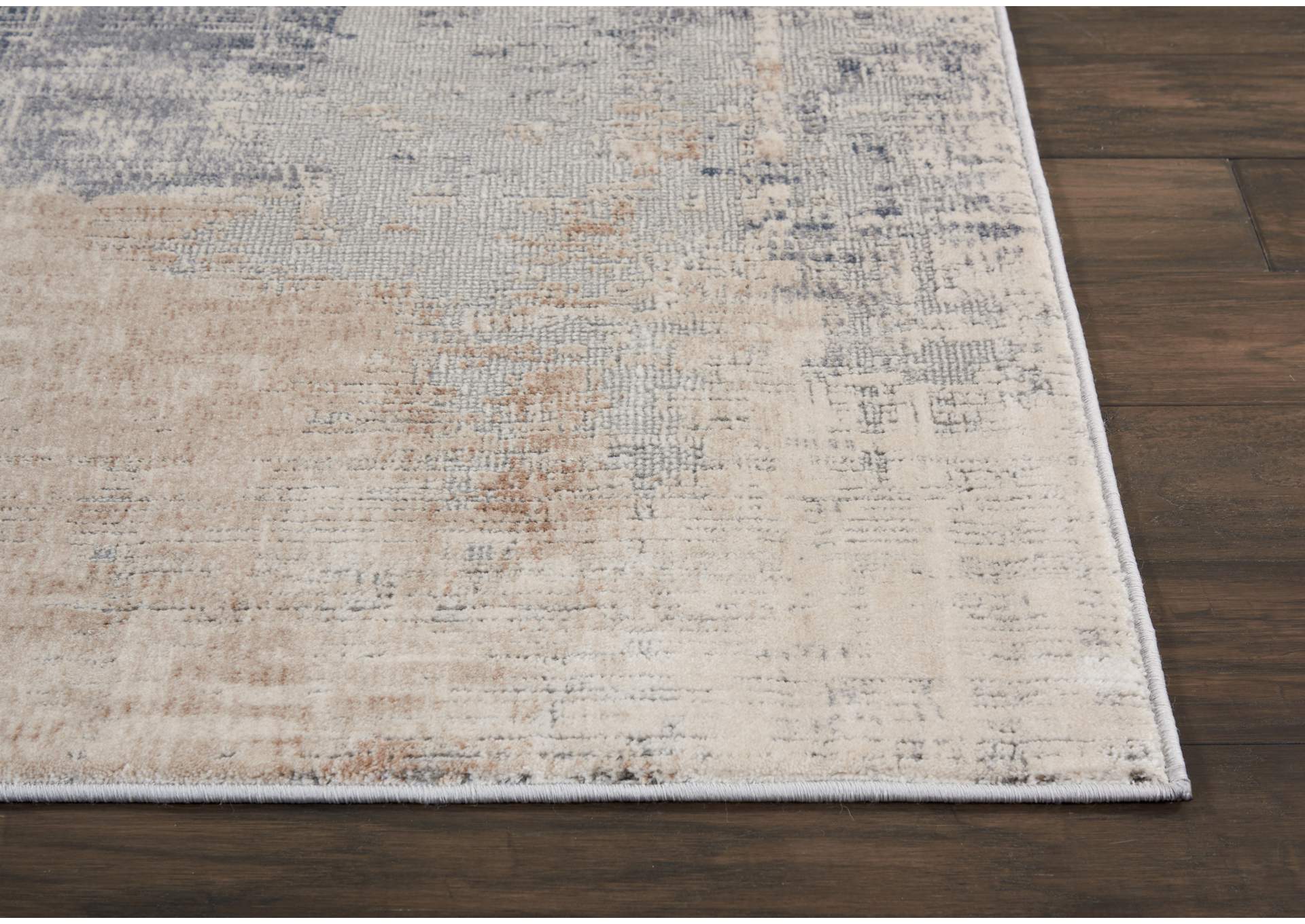 Nourison Rustic Textures RUS02 Beige and Grey 9'x13' Oversized Rug,Nourison