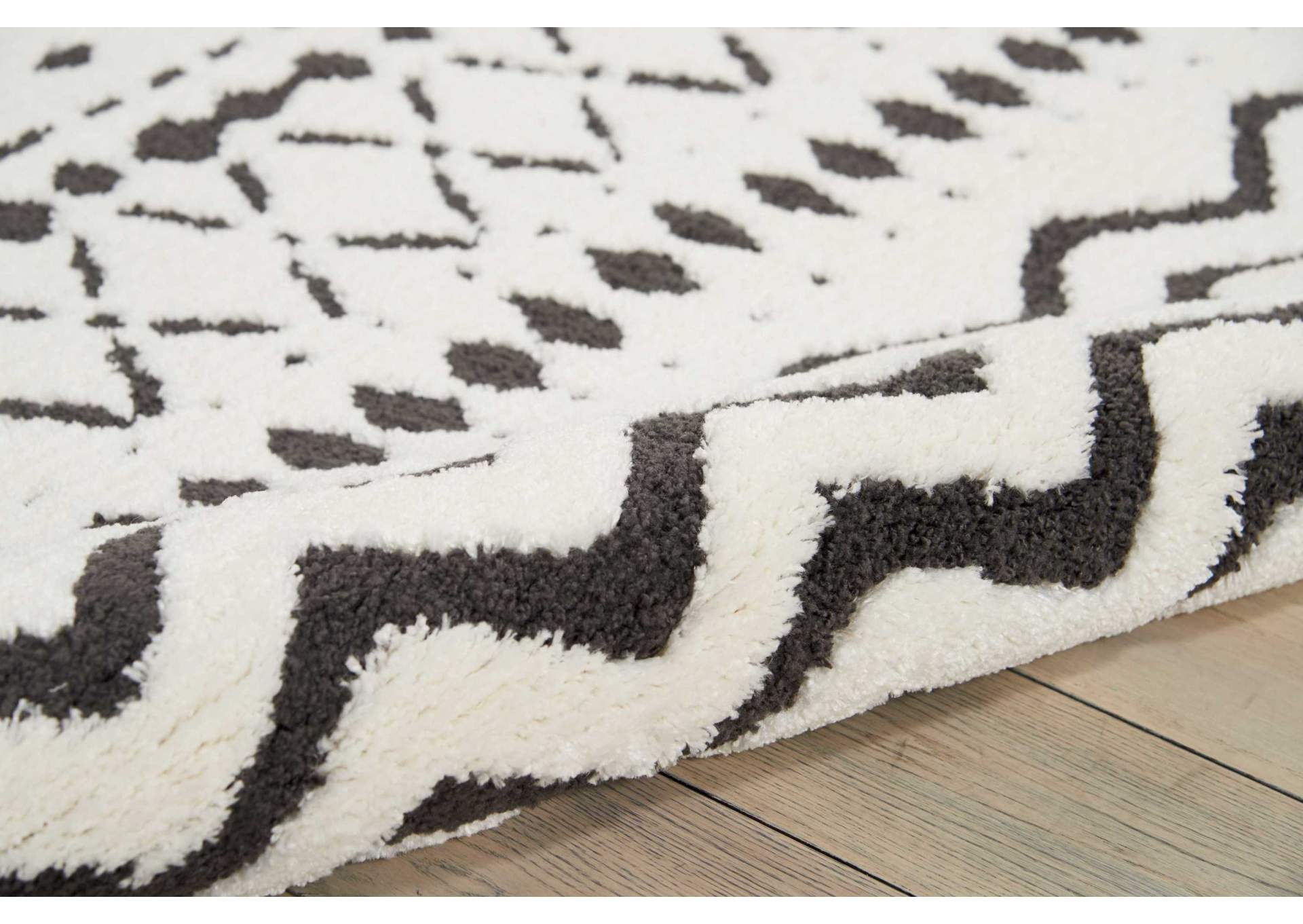 Nourison Kamala DS501 White and Blue 8'x11' Oversized Rug,Nourison