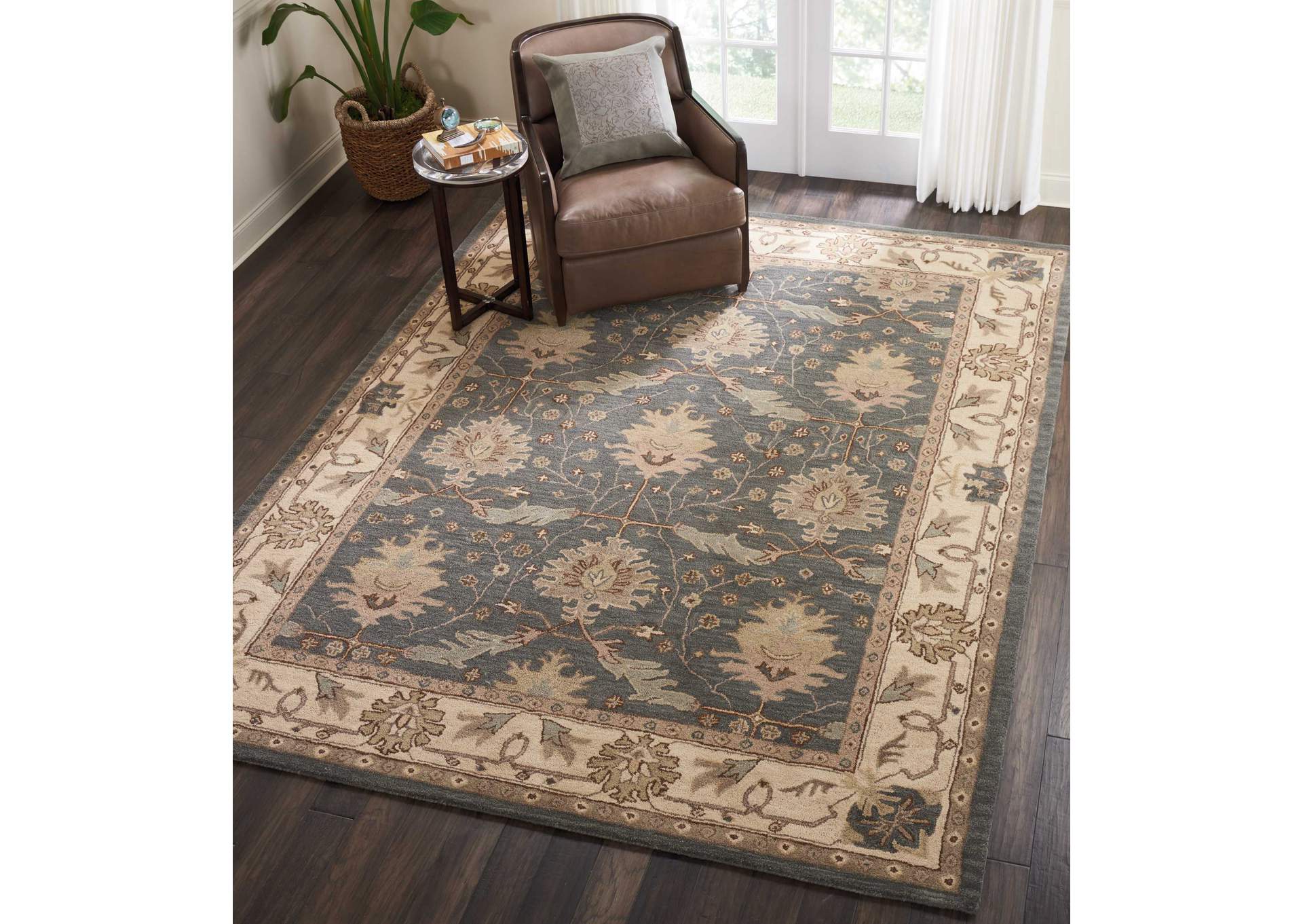 Nourison India House 8'x11' Blue Area Rug,Nourison