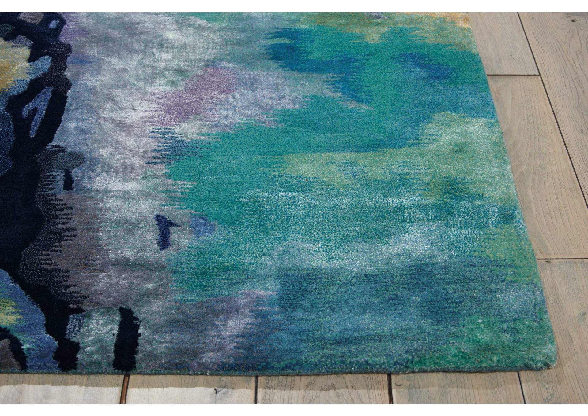 Nourison Prismatic PRS09 Blue and Gold 10'x14' Oversized Rug,Nourison