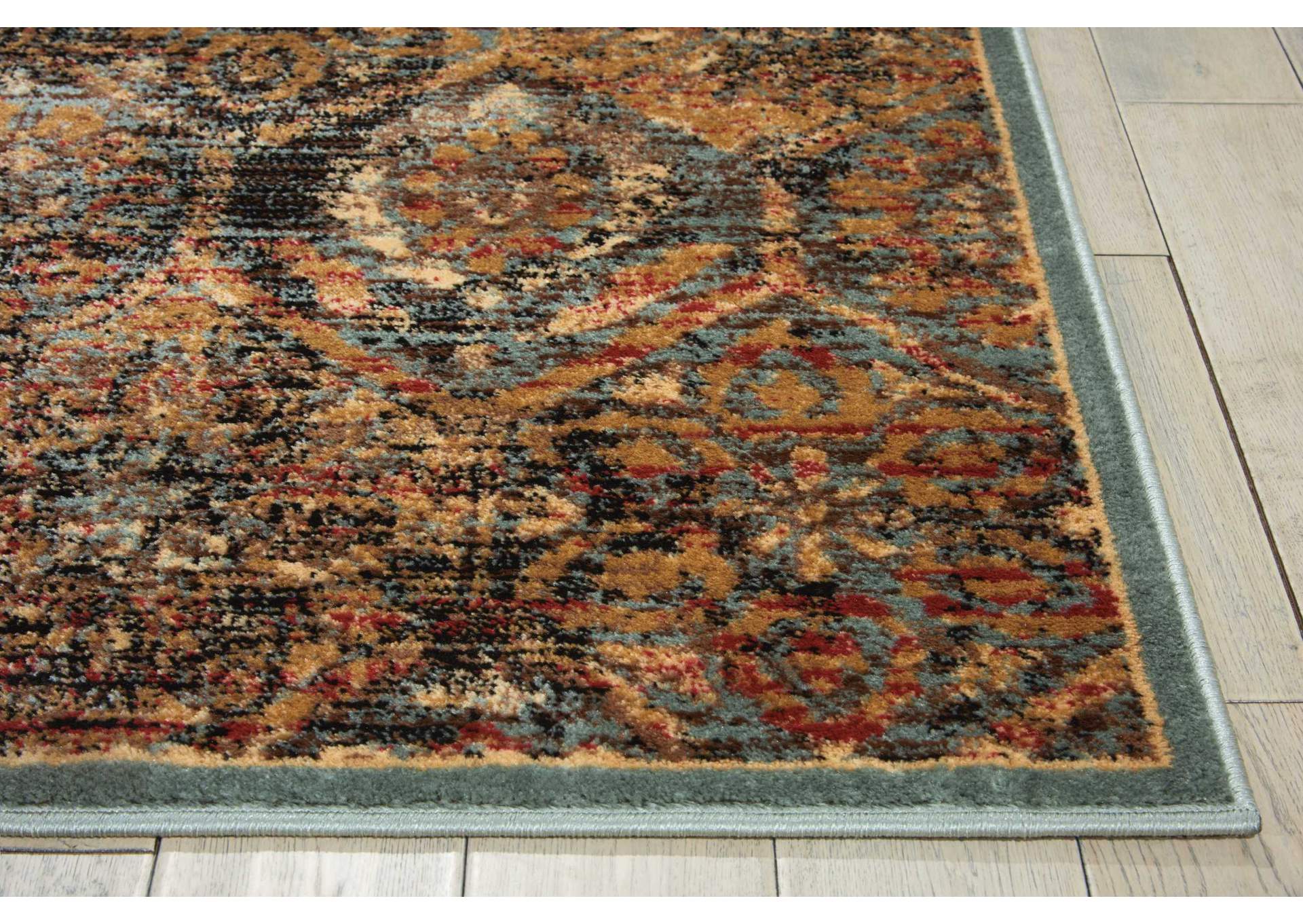 Nourison Delano DEL06 Blue 4'x6' Area Rug,Nourison