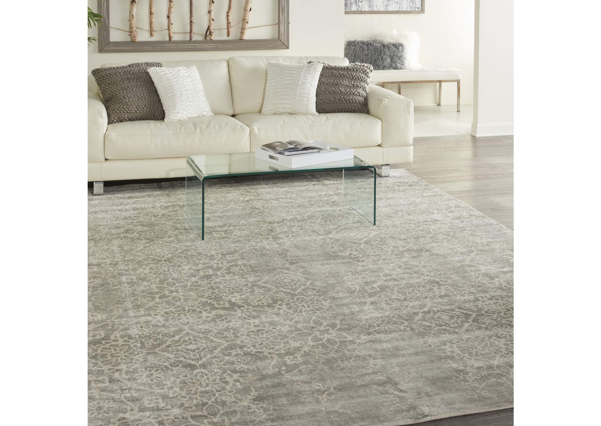kathy ireland Home Desert Skies DSK03 Grey 9'x12' Oversized Rug,Nourison