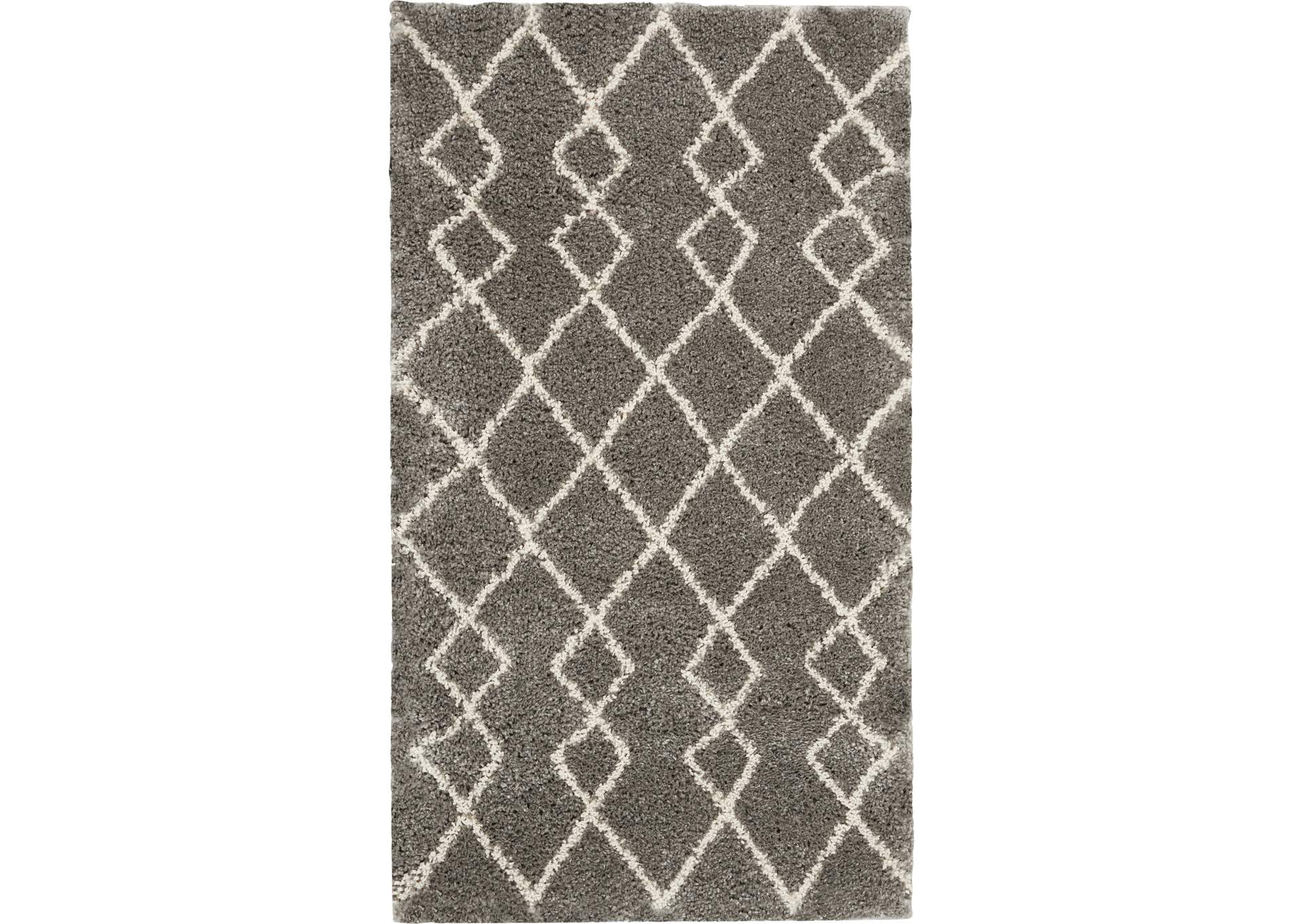 Nourison Martil 2'x4' Grey Tribal Moroccan Shag Rug,Nourison