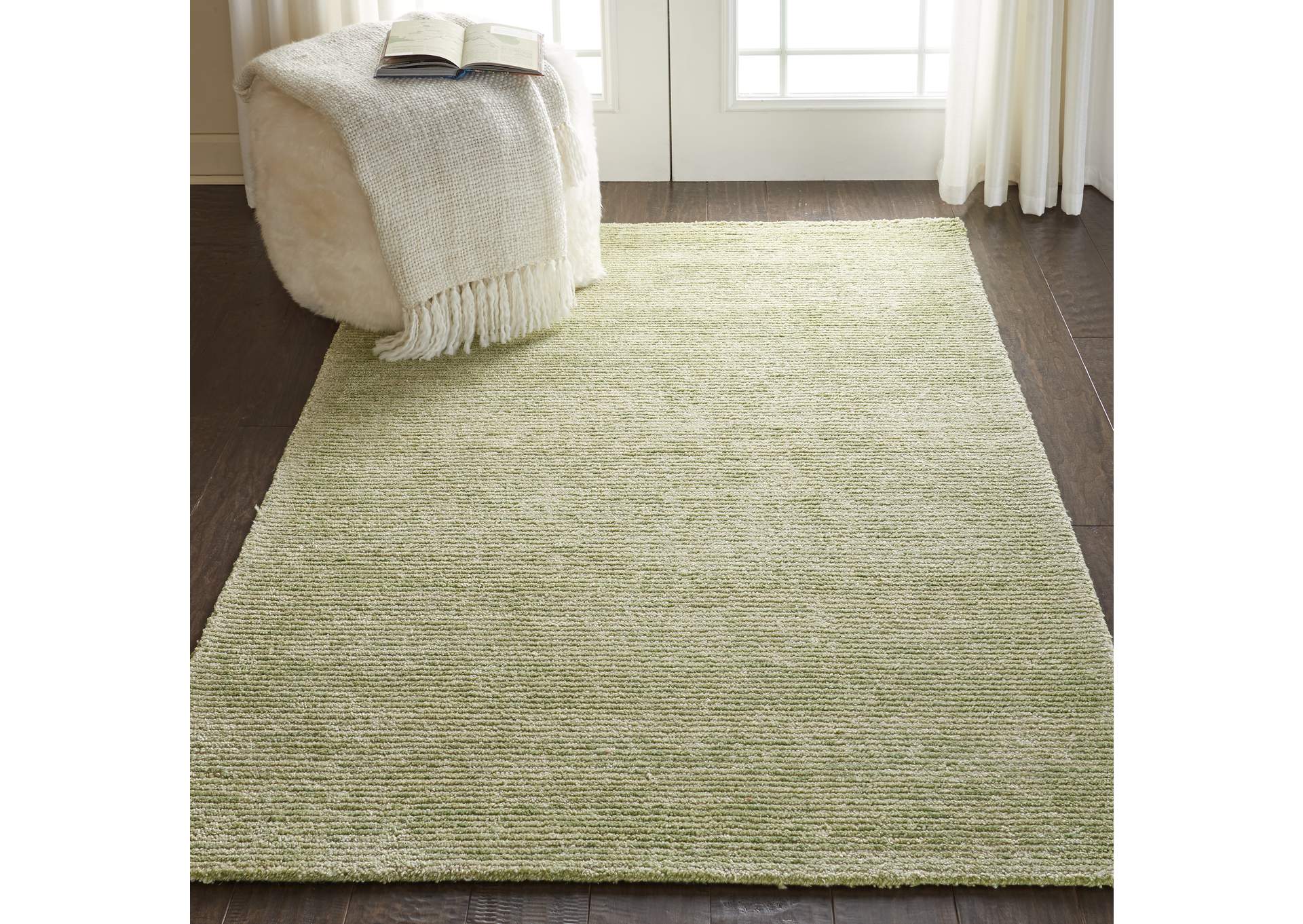 Nourison Weston WES01 Green 5'x8' Contemporary Area Rug,Nourison