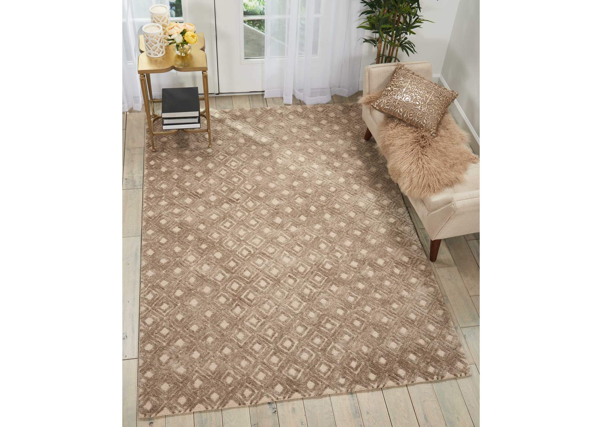 Nourison Deco Mod DEC02 Taupe 4'x6' Area Rug,Nourison