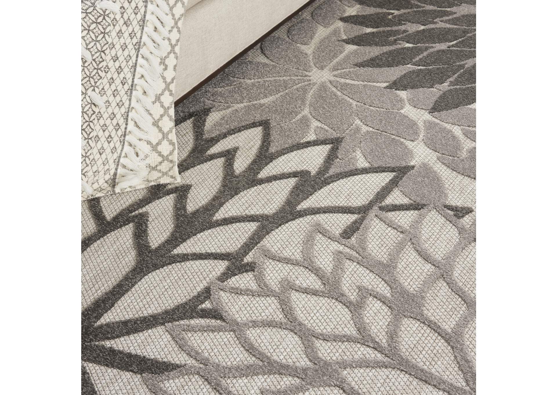 Nourison Aloha 10'x13' Silver Grey Area Rug,Nourison