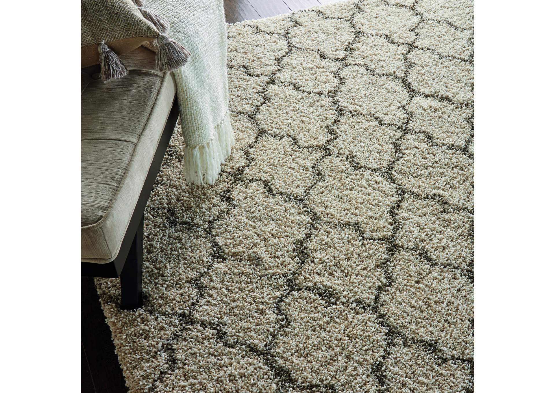 Nourison Amore AMOR2 Beige 5'x8' Area Rug,Nourison