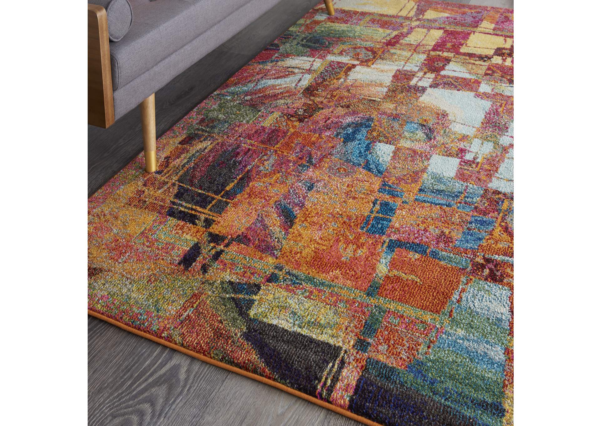 Nourison Celestial CES06 Multicolor Abstract 5'x7' Colorful Area Rug,Nourison
