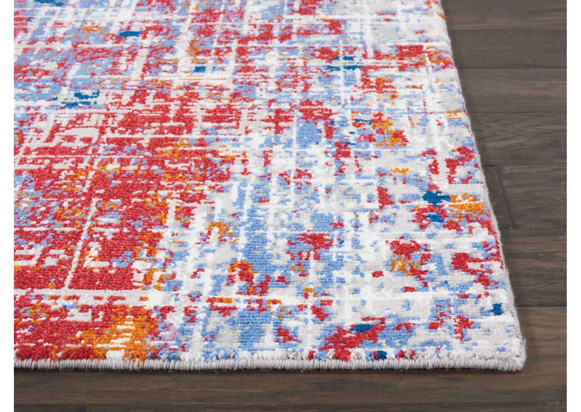 Nourison Twilight TWI25 Red and Blue 6'x8' Area Rug,Nourison