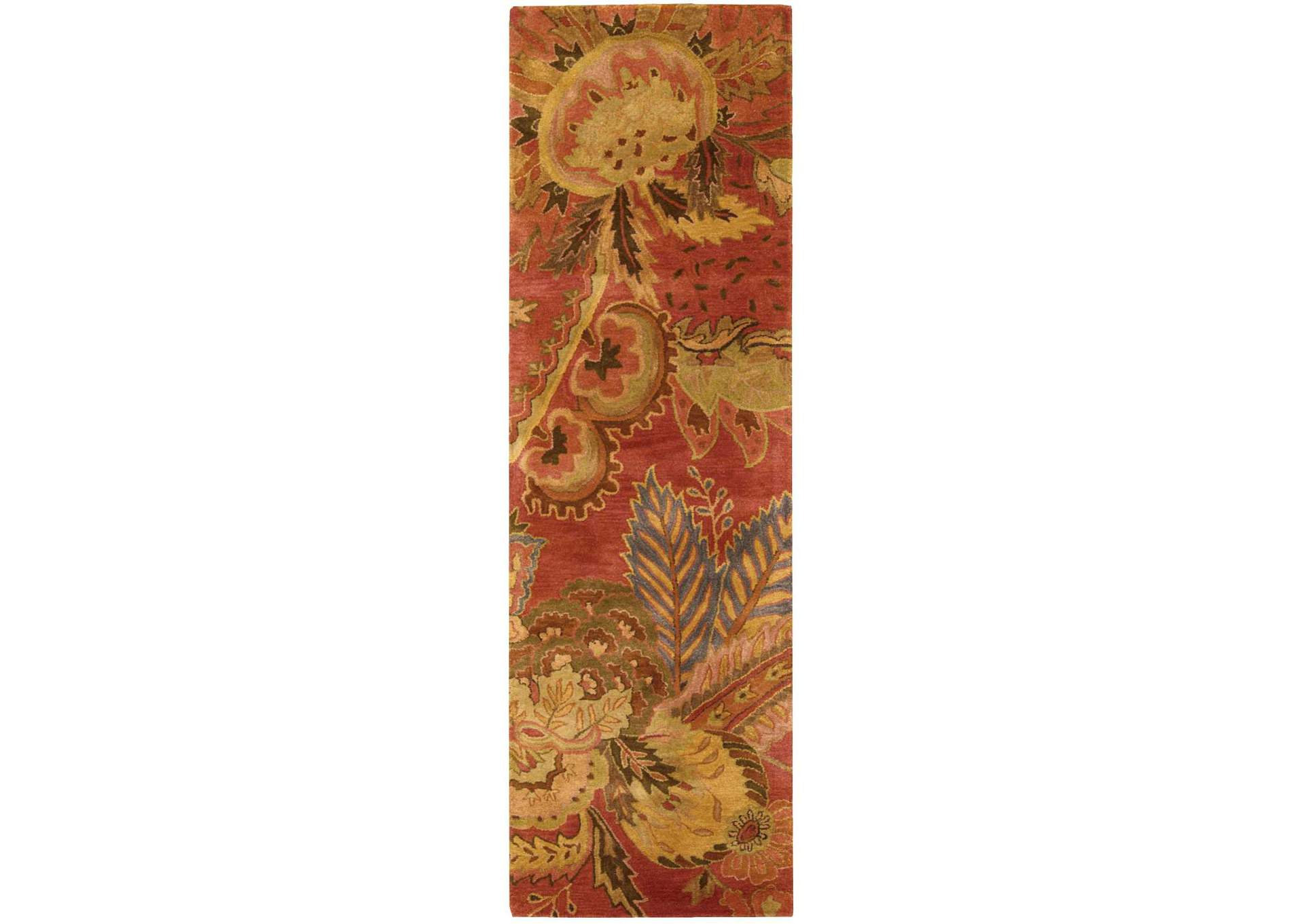 Nourison Jaipur JA43 Red Multicolor 8' Runner Hallway Rug,Nourison