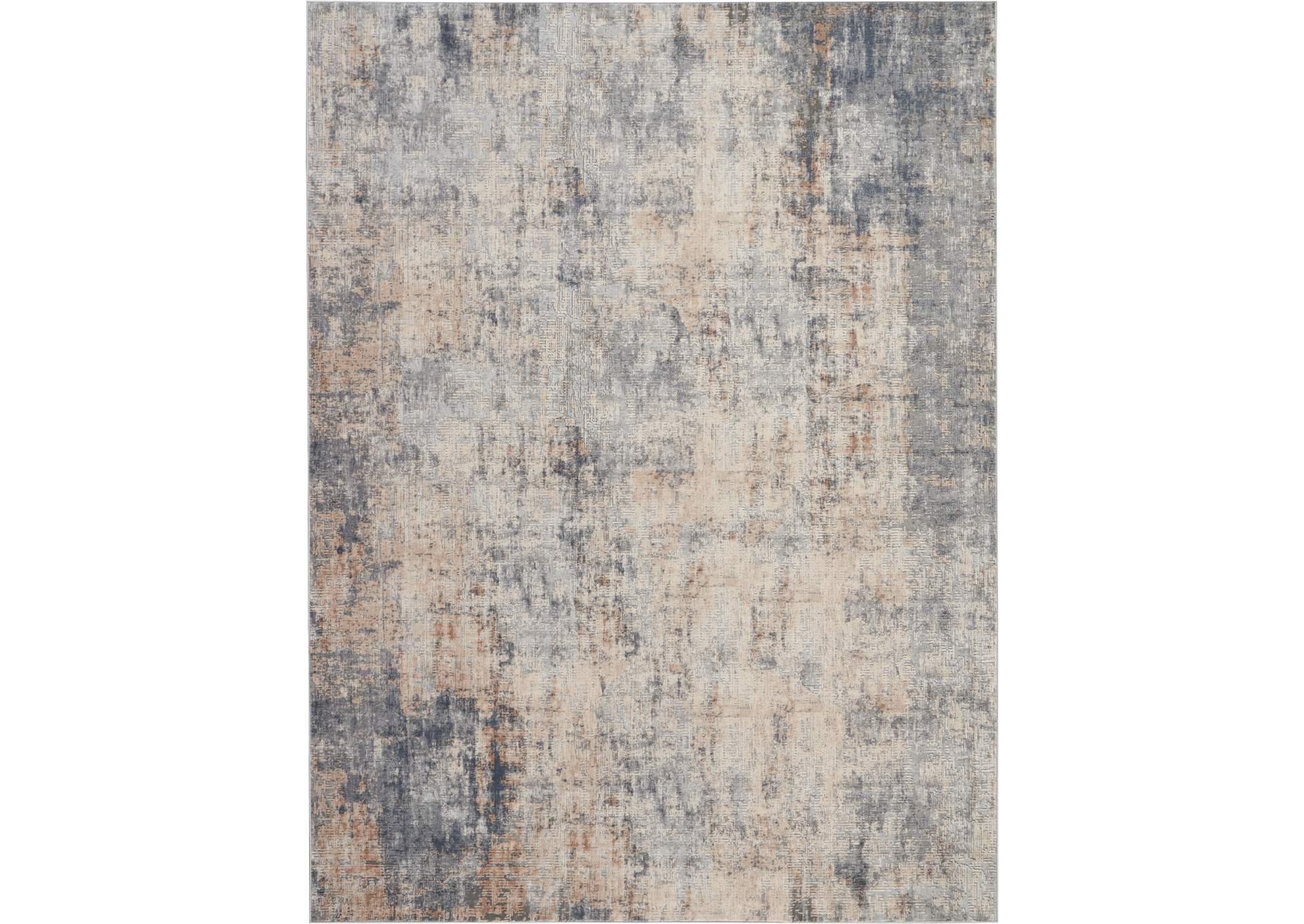 Nourison Rustic Textures RUS01 Grey and Beige 8'x11' Oversized Rug,Nourison