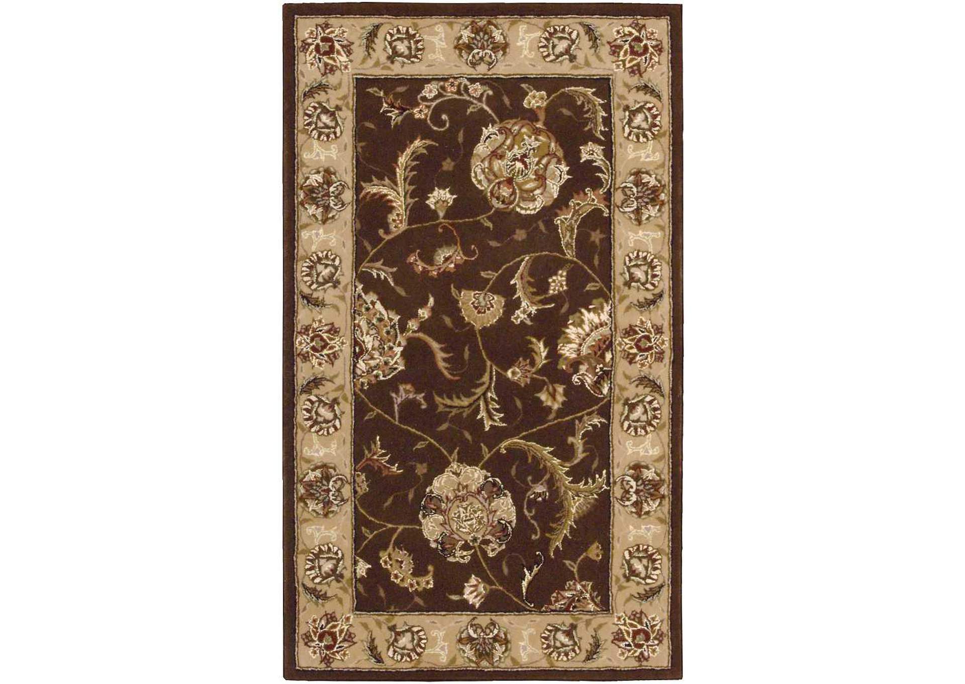 Nourison 2000 2206 Brown 3'x5' Area Rug,Nourison