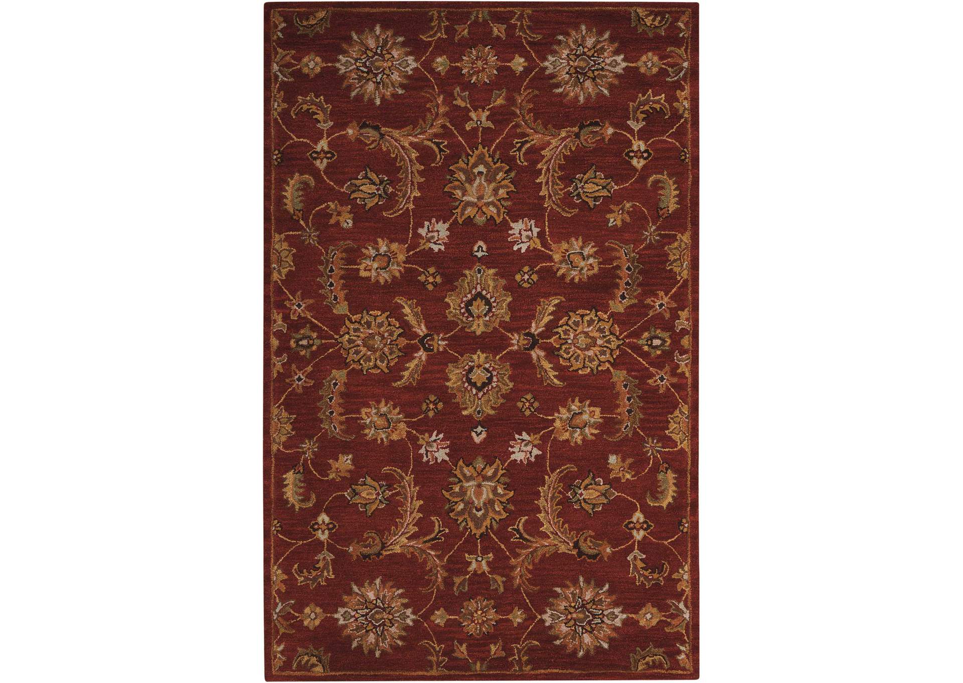 Nourison India House IH83 Red 5'x8' Area Rug,Nourison