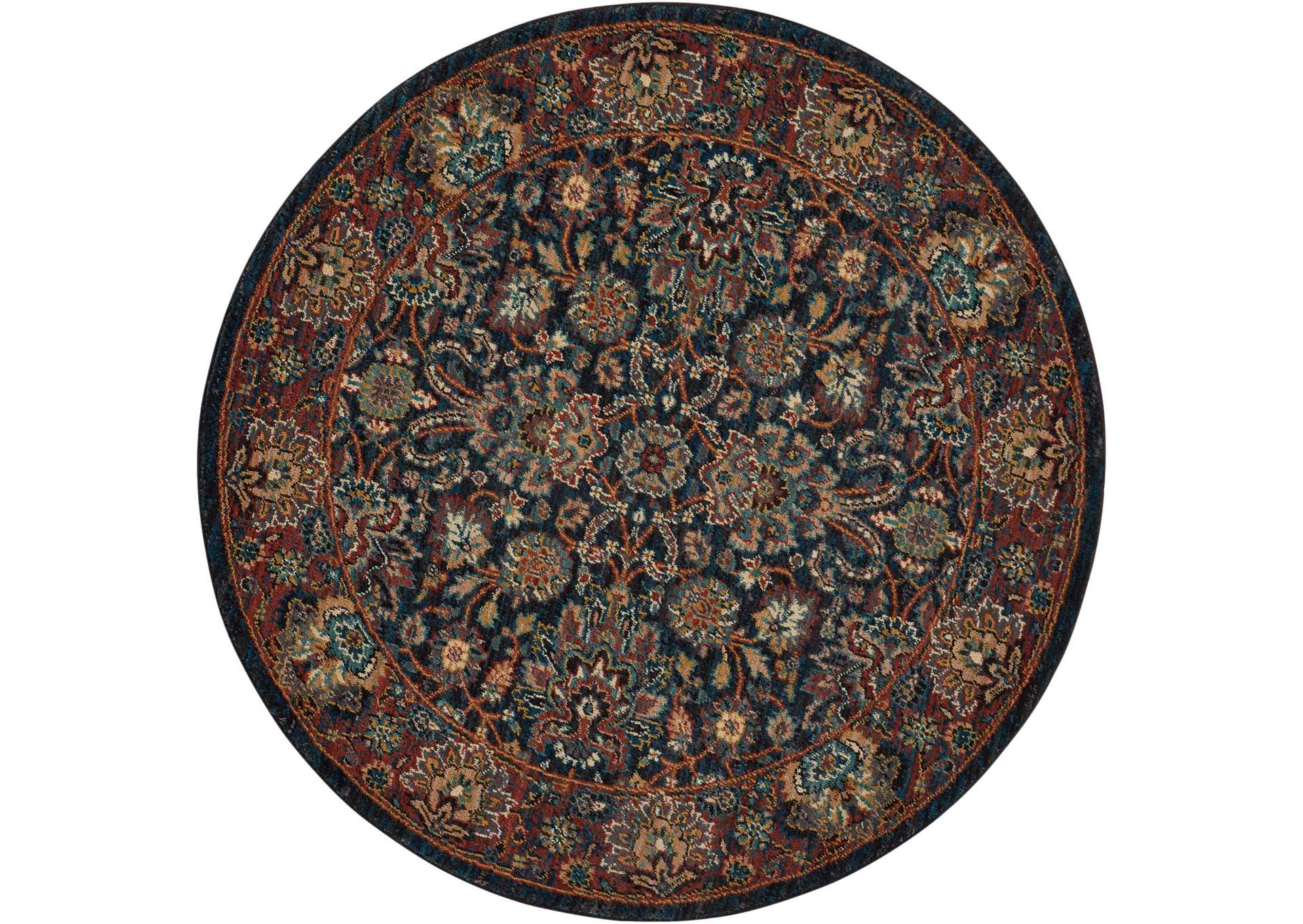 Nourison 2020 NR201 Navy 5' Round Area Rug,Nourison