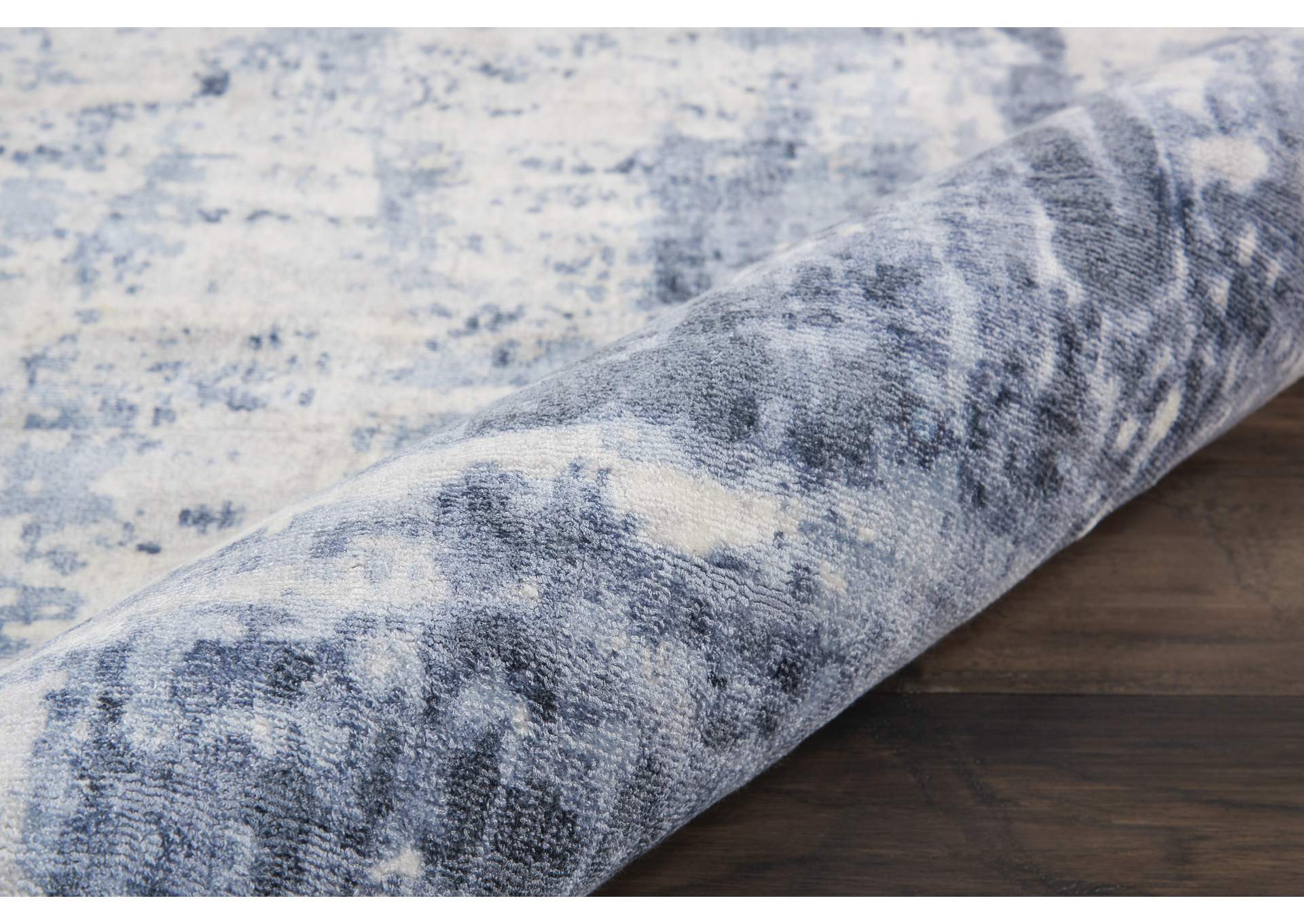 kathy ireland Home Safari Dreams KI372 Slate Blue and White 4'x6' Area Rug,Nourison