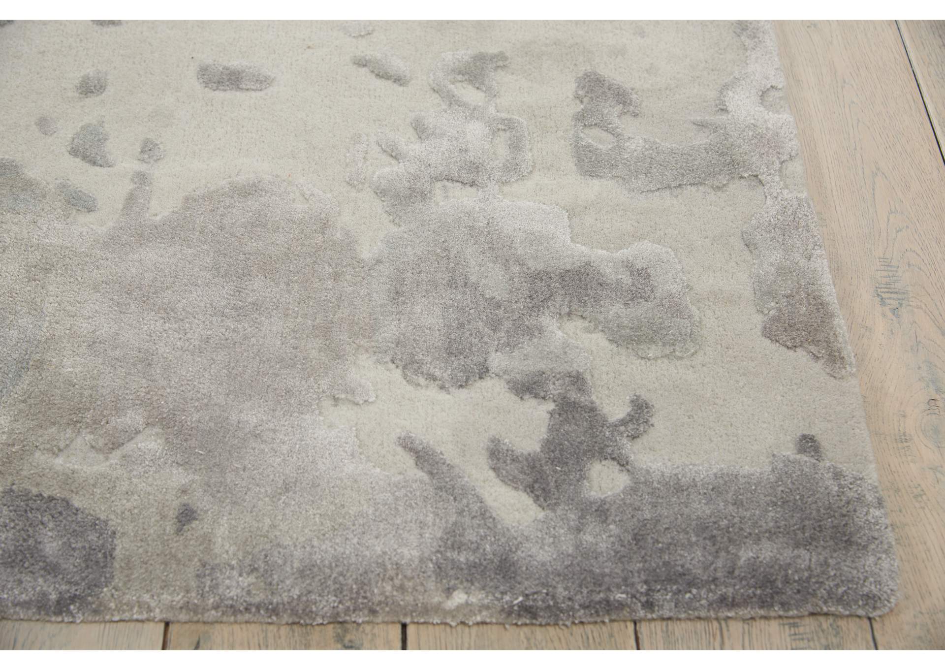 Nourison Prismatic 8'x10' Silver Grey Abstract Area Rug,Nourison