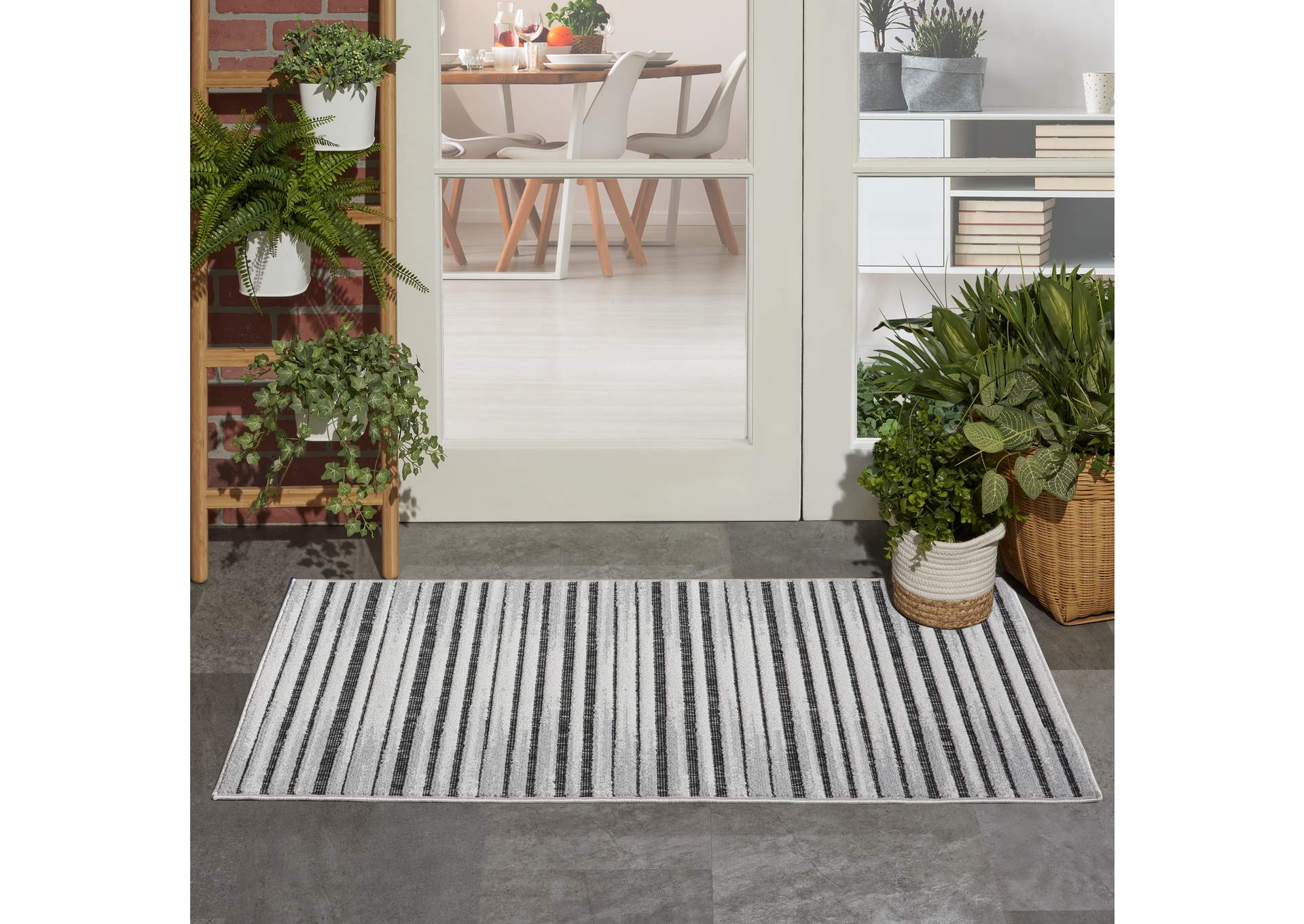 Nourison Key Largo 2'x4' Dark Grey Area Rug,Nourison