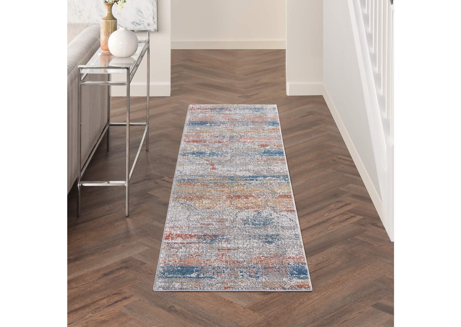Nourison Rustic Textures 8' Runner Area Rug,Nourison