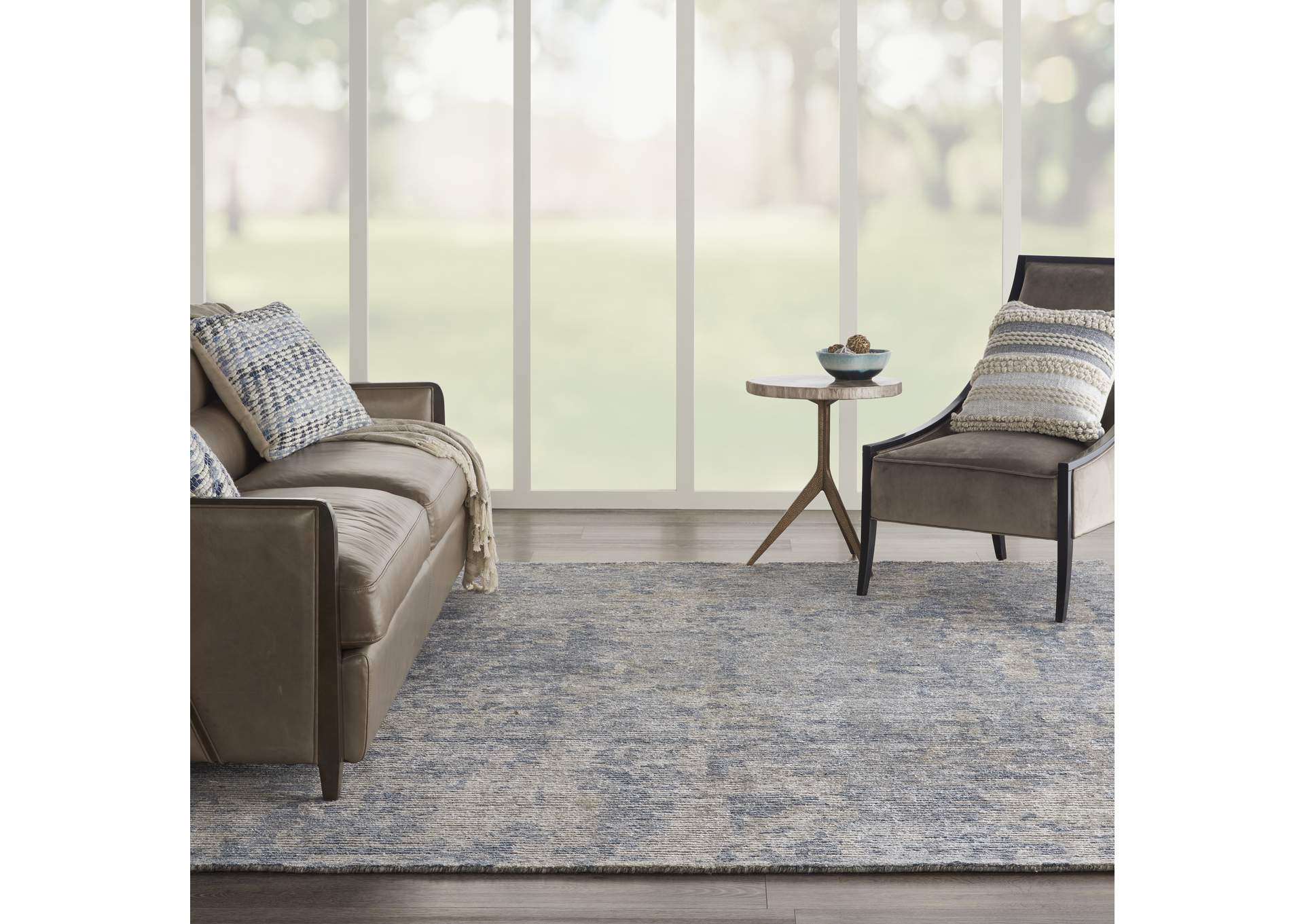 Nourison Ellora ELL04 Grey 8'x10' Large Handmade Rug,Nourison