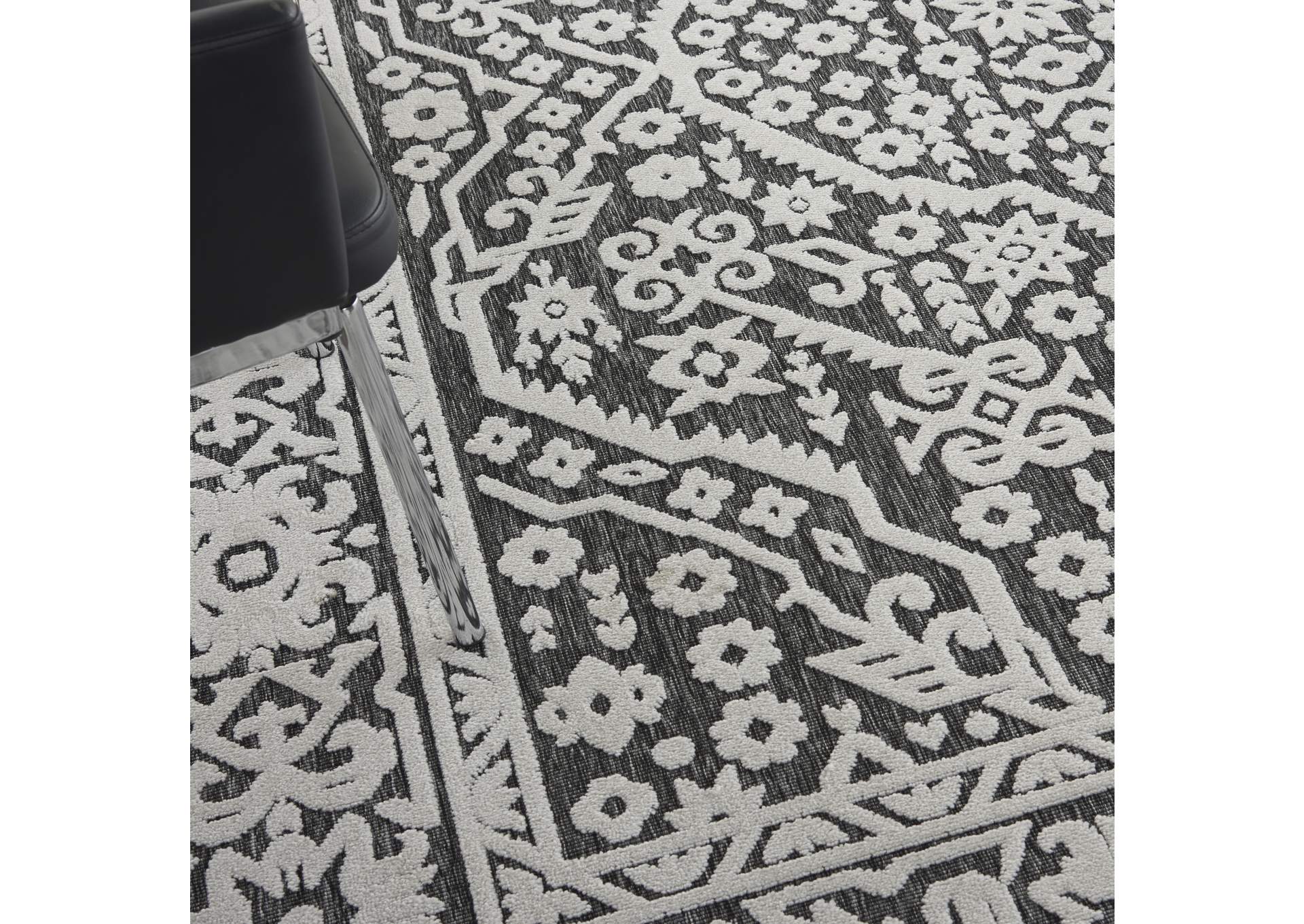 Nourison Key Largo 9'x12' Dark Grey Area Rug,Nourison