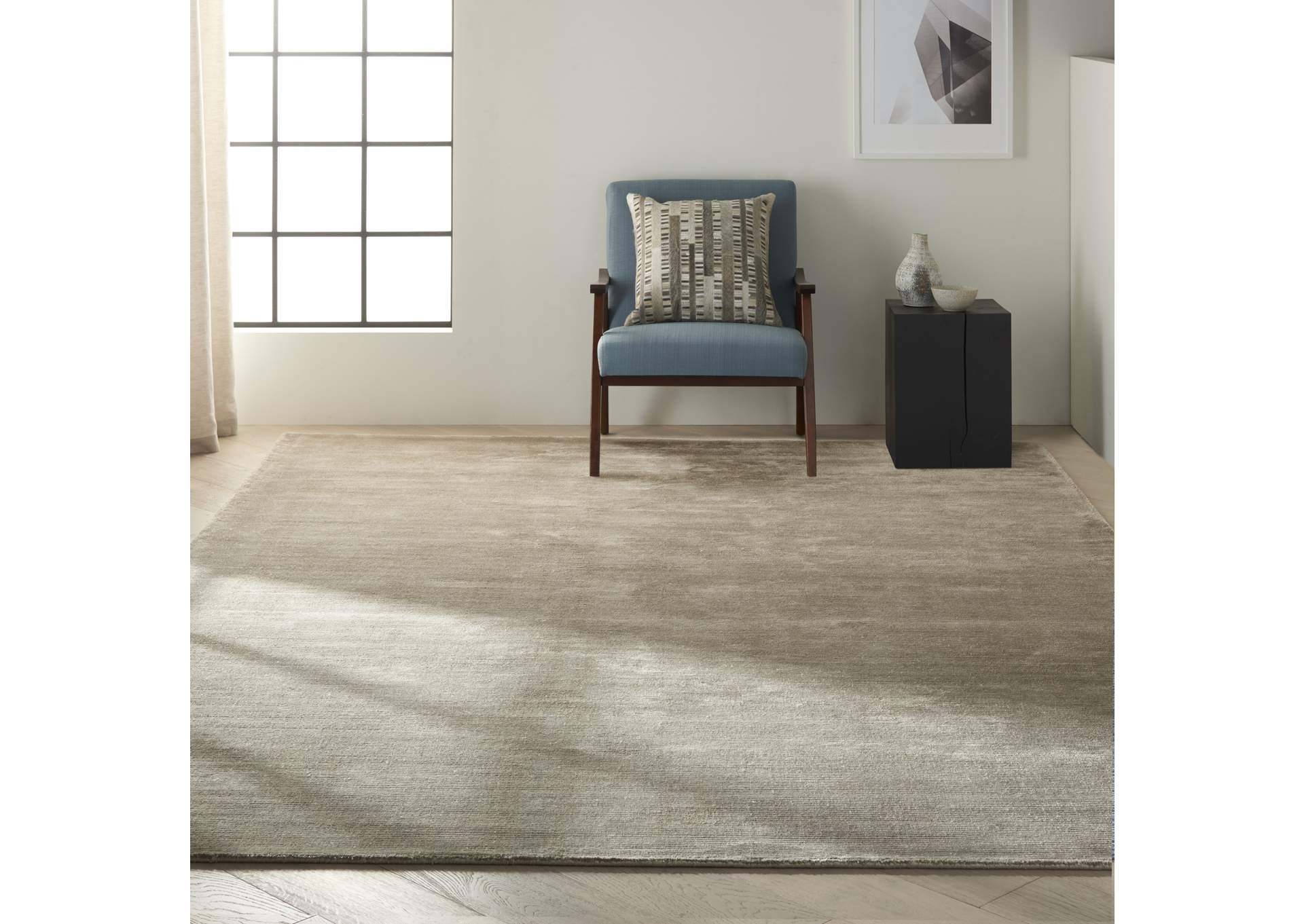 Calvin Klein Home Lunar LUN1 Grey 10'x14' Rug,Nourison