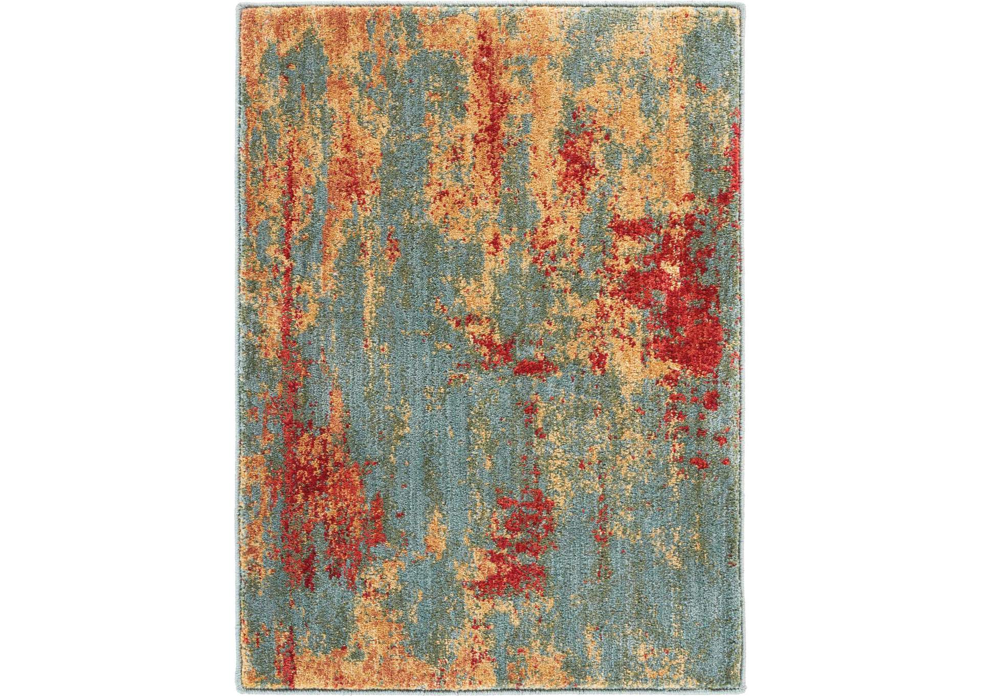Nourison Somerset 2' X 3' Teal Multicolor Area Rug,Nourison