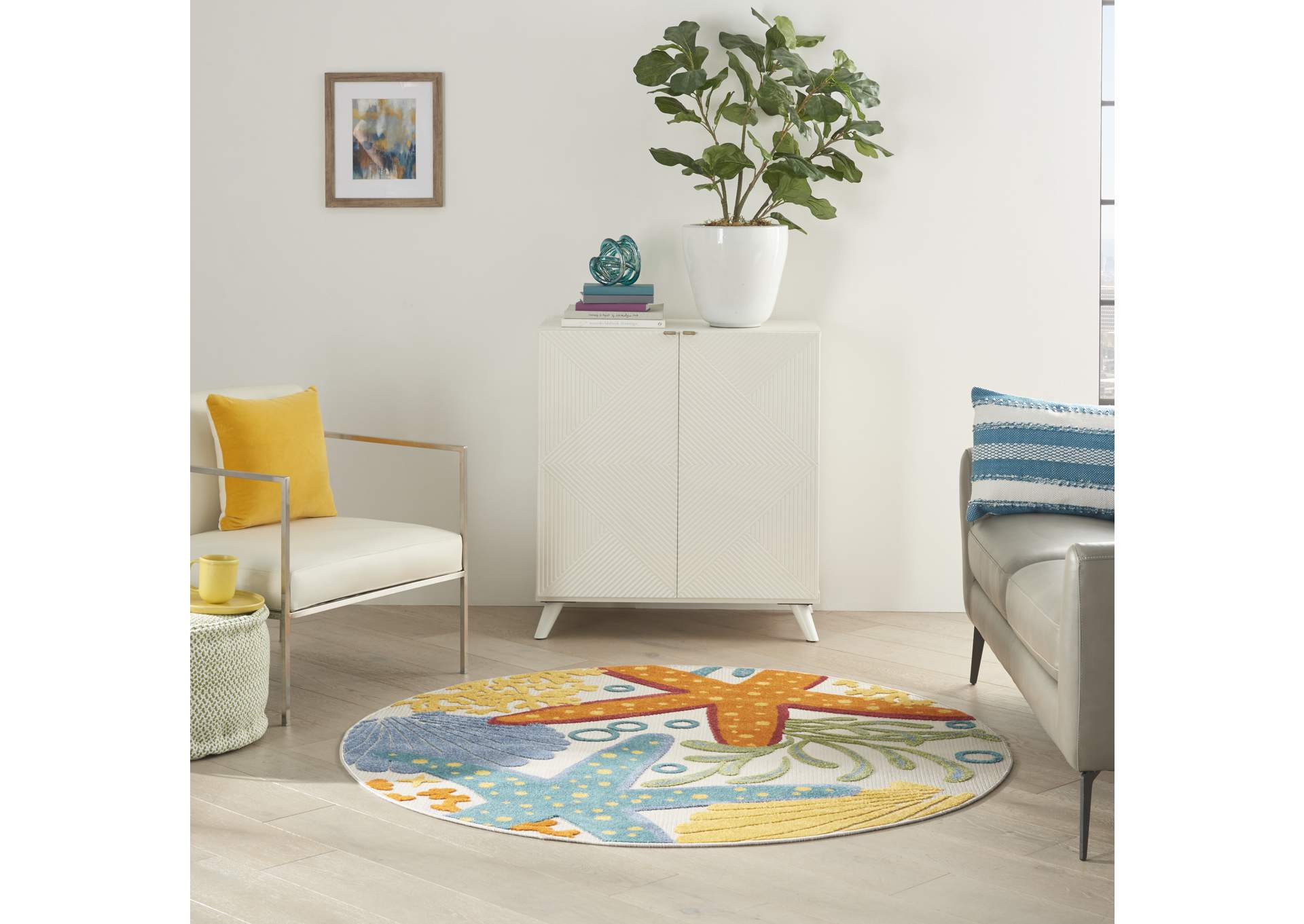 Nourison Aloha 5' Round Area Rug,Nourison