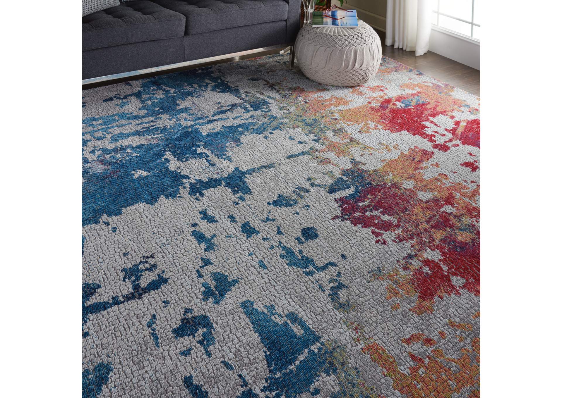 Nourison Ankara Global ANR10 Multicolor 8'x10' Large Textured Rug,Nourison