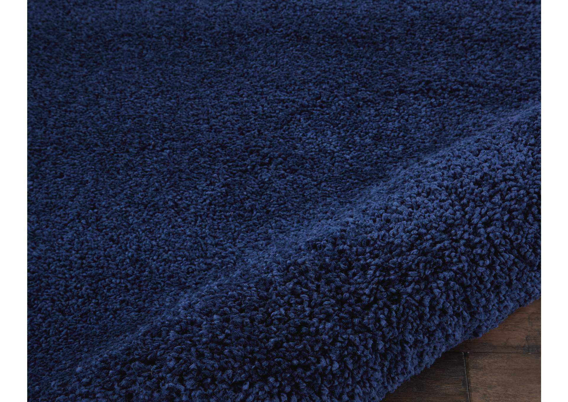 Nourison Malibu Shag MSG01 Dark Blue 4'x6' Area Rug,Nourison