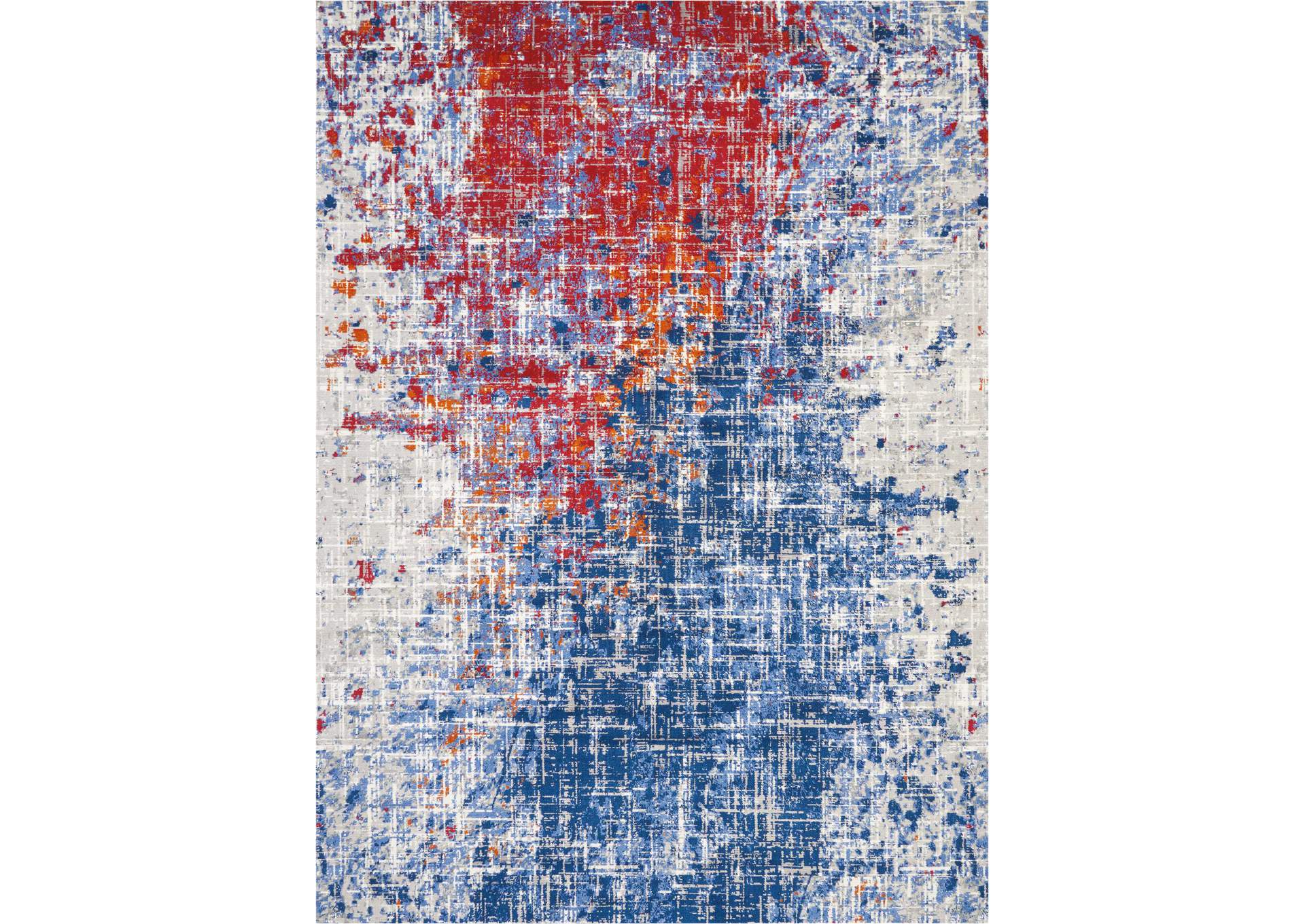 Nourison Twilight TWI25 Red and Blue 9'x12' Oversized Rug,Nourison