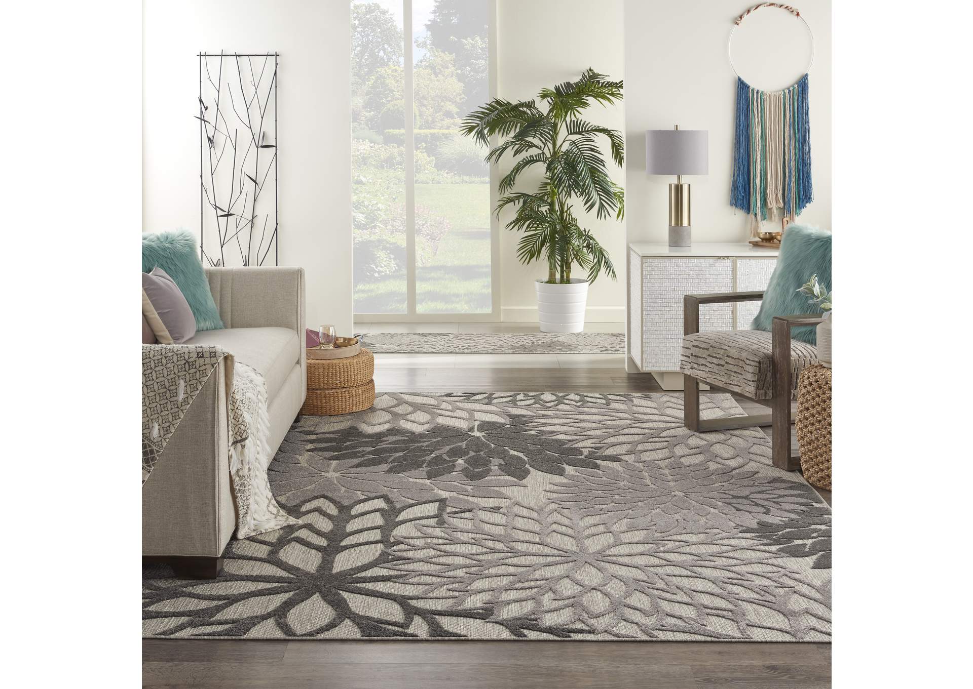 Nourison Aloha 10'x13' Silver Grey Area Rug,Nourison